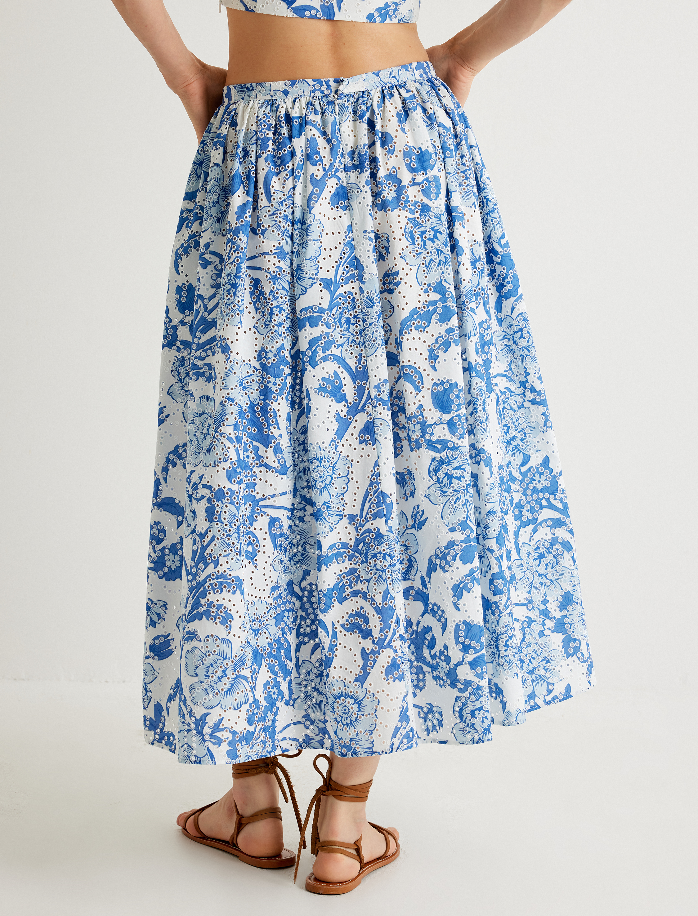   Koton X Melis Ağazat - Midi Fisto Kloş Etek Cepli Bol Kalıp Standart Bel