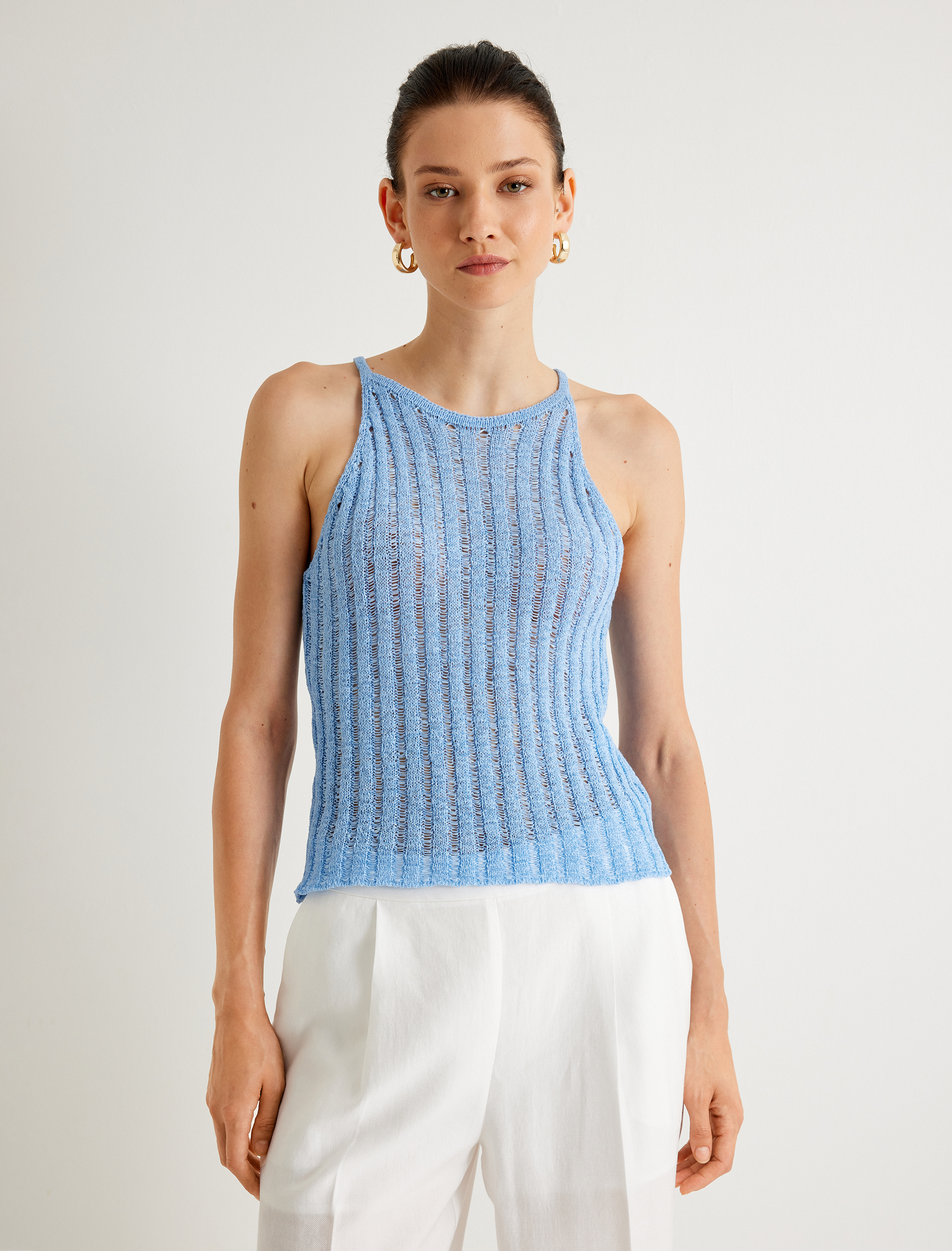   Koton X Melis Ağazat - Askılı Halter Yaka Kroşe Üst