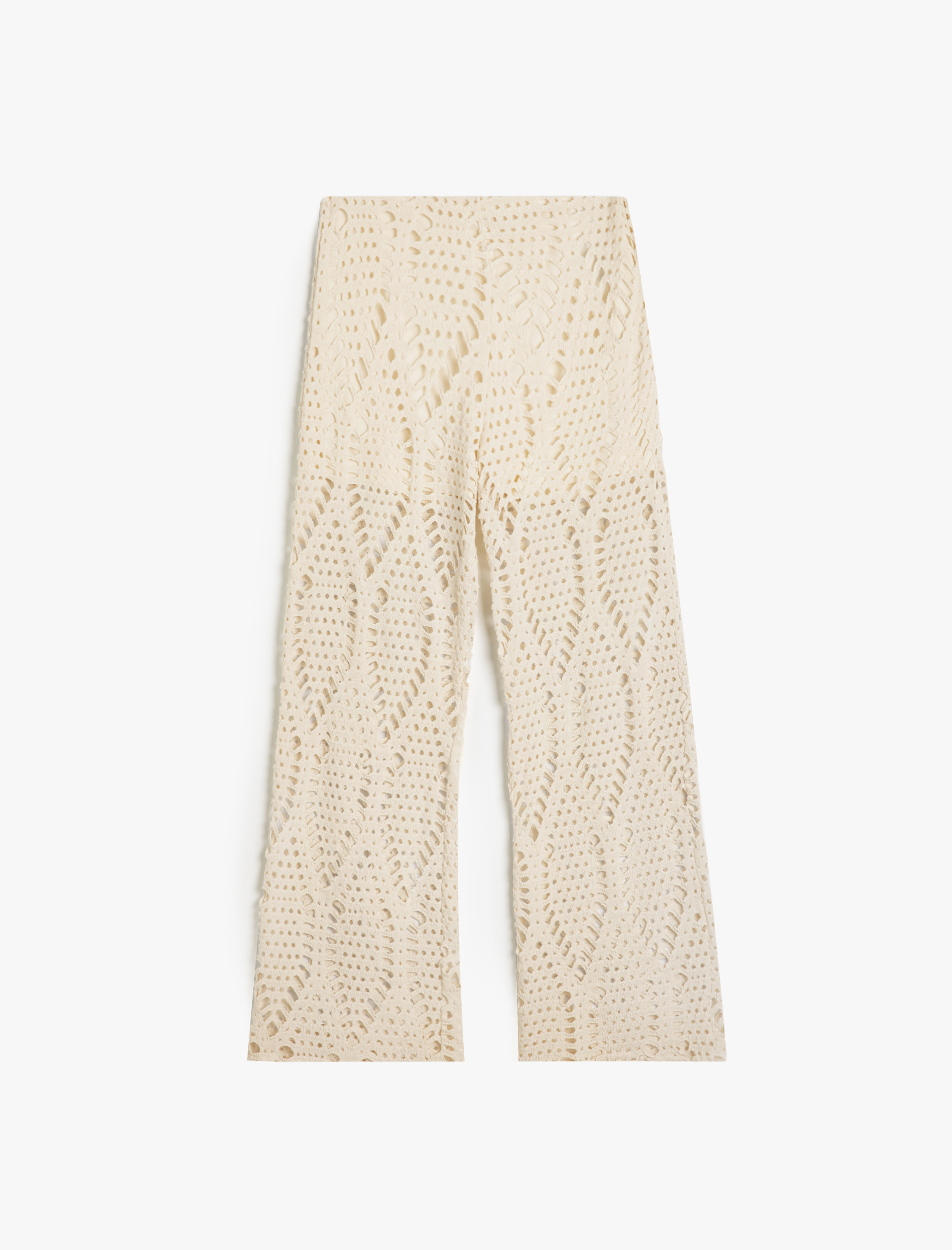 Koton X Melis Ağazat - Kroşe Pantolon Yarım Astarlı Bol Paça