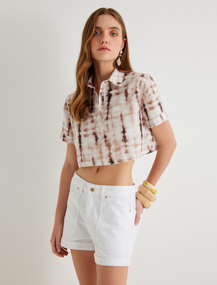  Koton X Şahika Ercümen - Mini Düğmeli Kot Şort