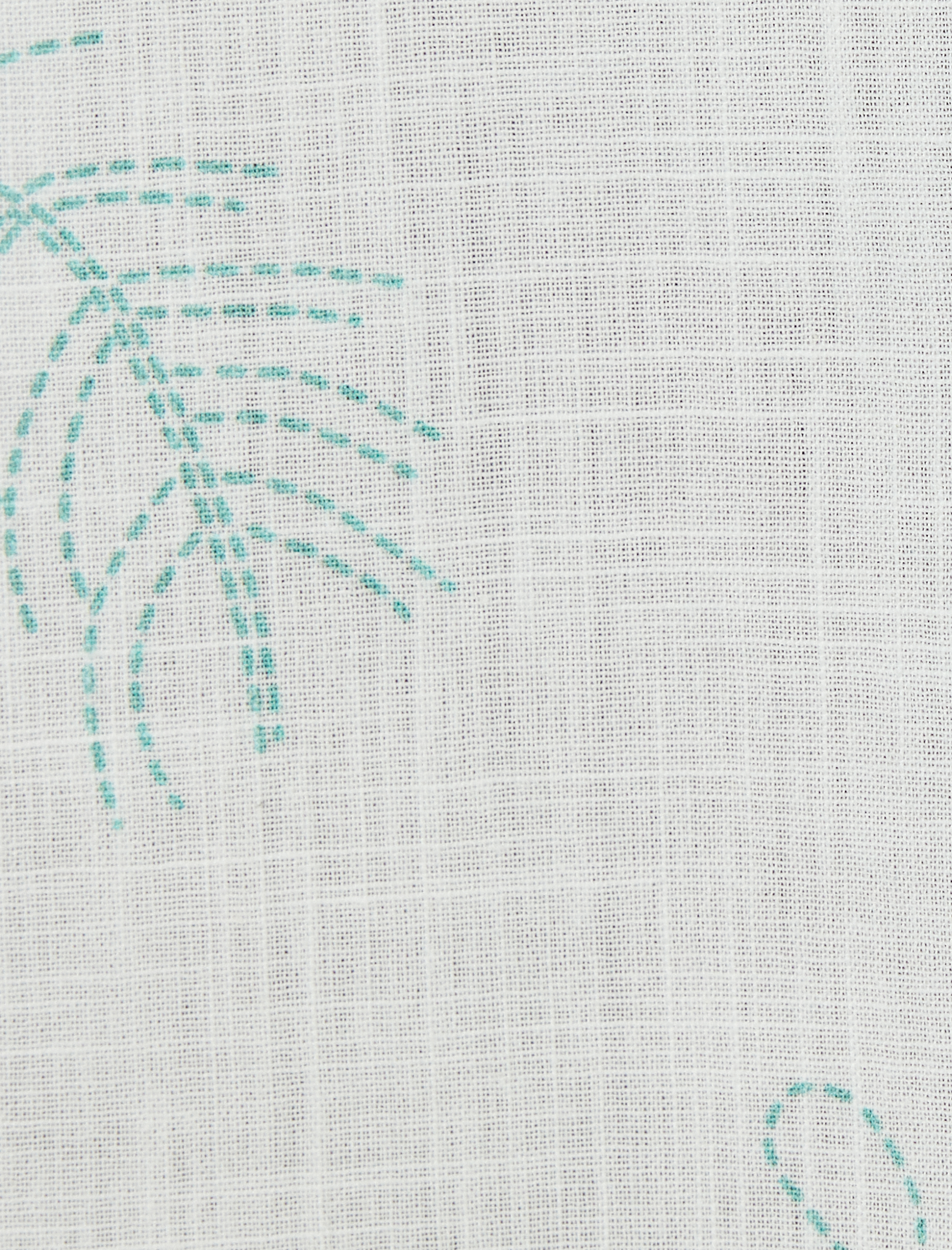   Palmiye Desenli Gömlek Kısa Kollu Pamuklu Regular Fit