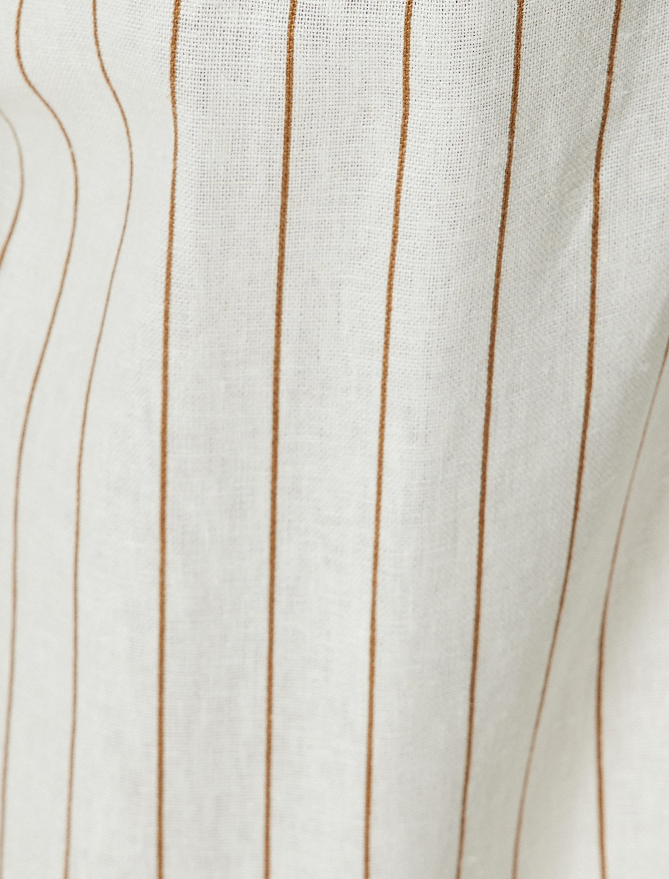   Bol Paça Pantolon Keten Karışımlı Beli Bağcıklı Cepli