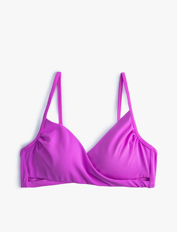  Drapeli Bikini Üstü Pedli Astarlı