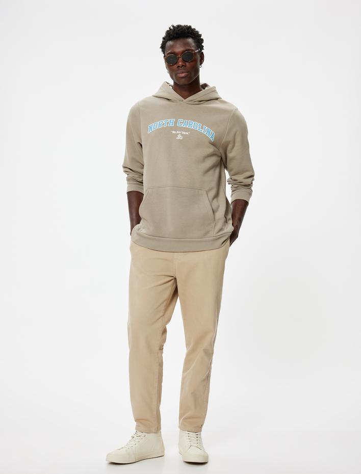  Gabardin Pantolon Beli Bağcıklı Cep Detaylı Pamuklu