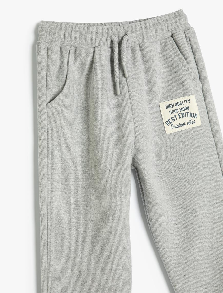  Erkek Çocuk Bağcıklı Cepli Basic Jogger Pantolon