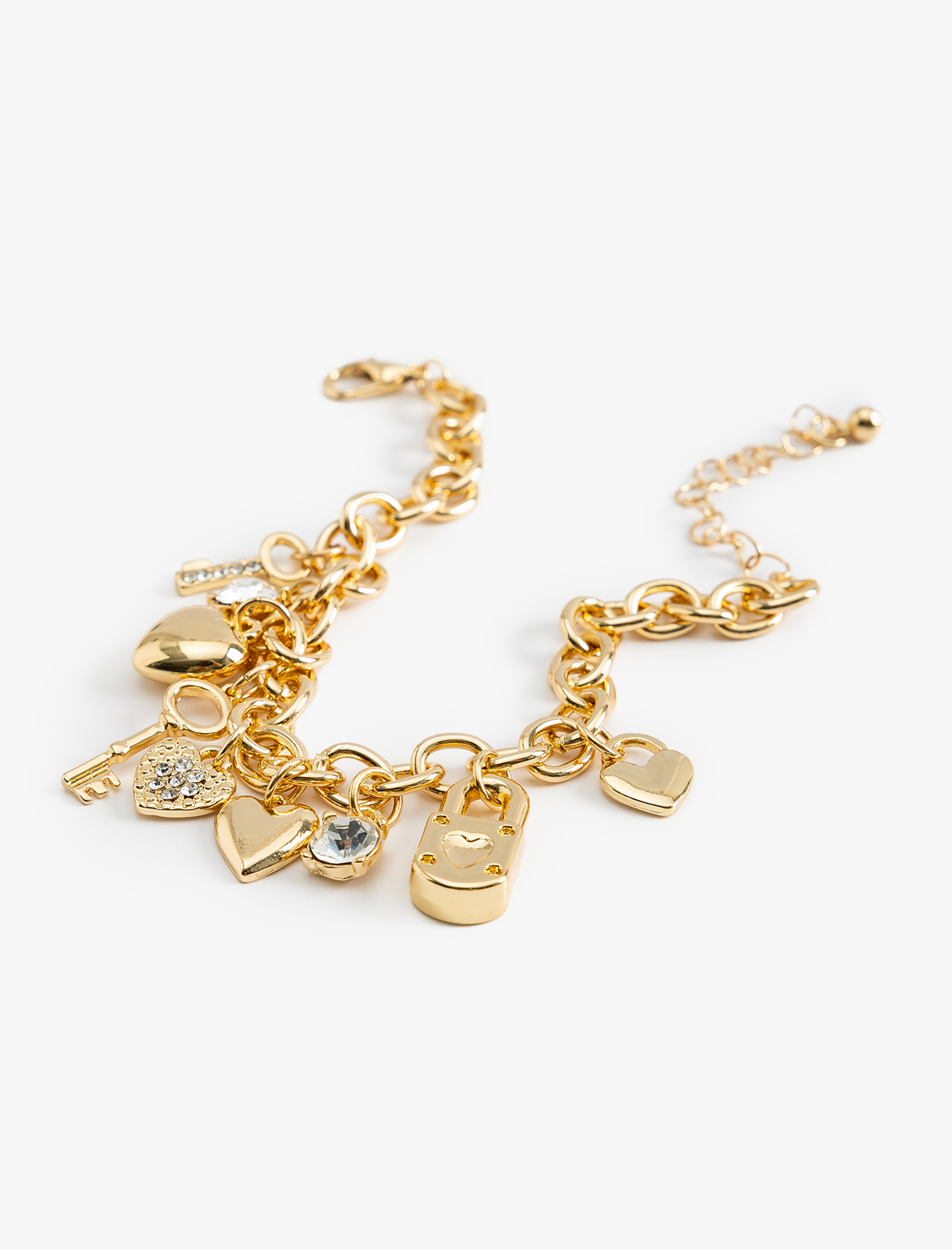  Kadın Zincir Bileklik Kalp Detaylı Sallantılı