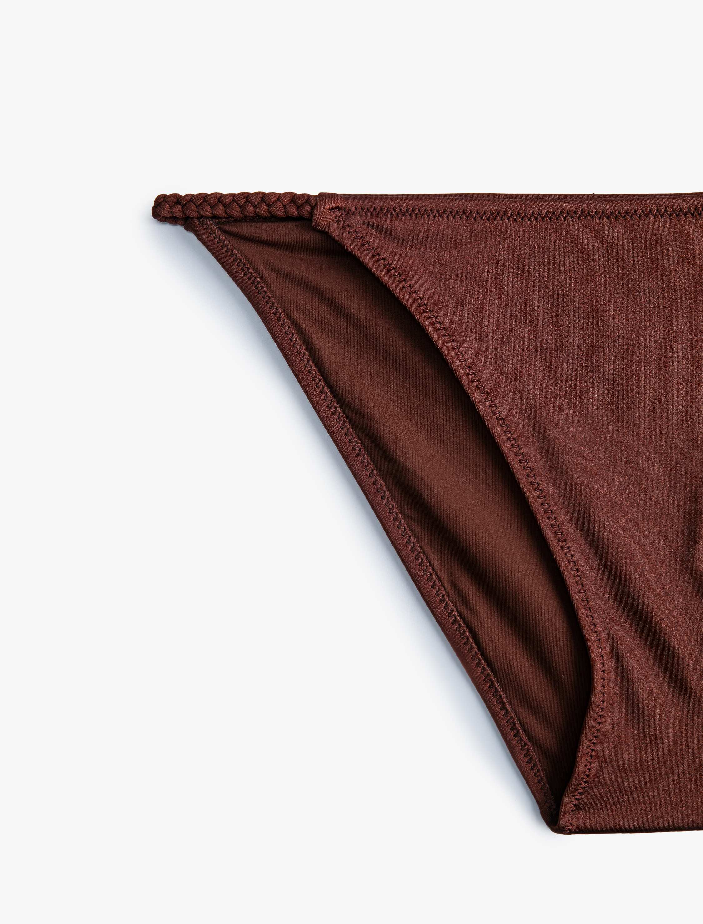   Bikini Altı Yanları Saç Örgüsü İp Detaylı Standart Bel