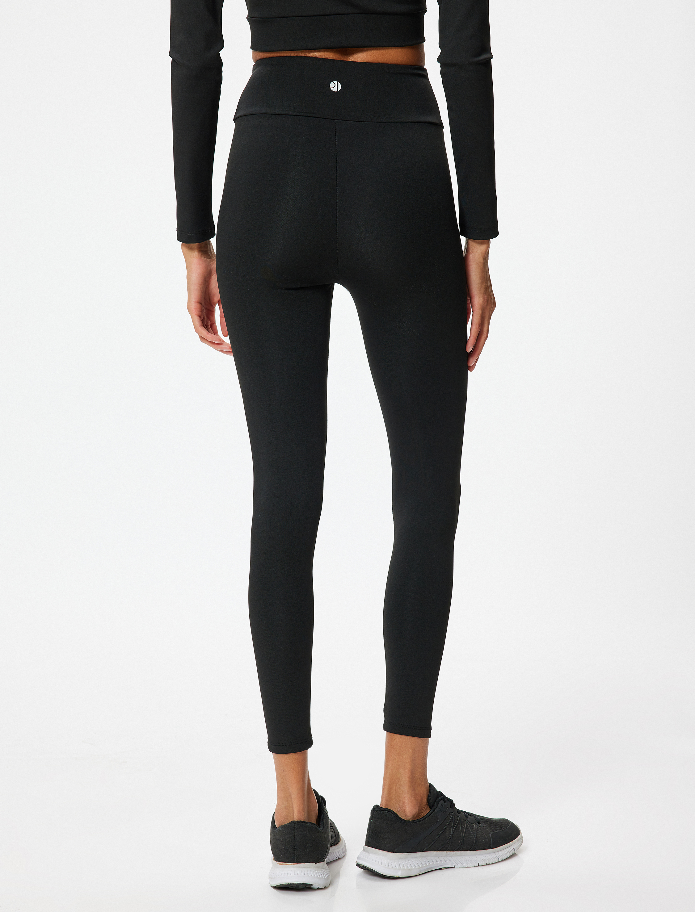   Spor Tayt Yüksek Bel Bilek Boy Dar Kalıp İnterlok