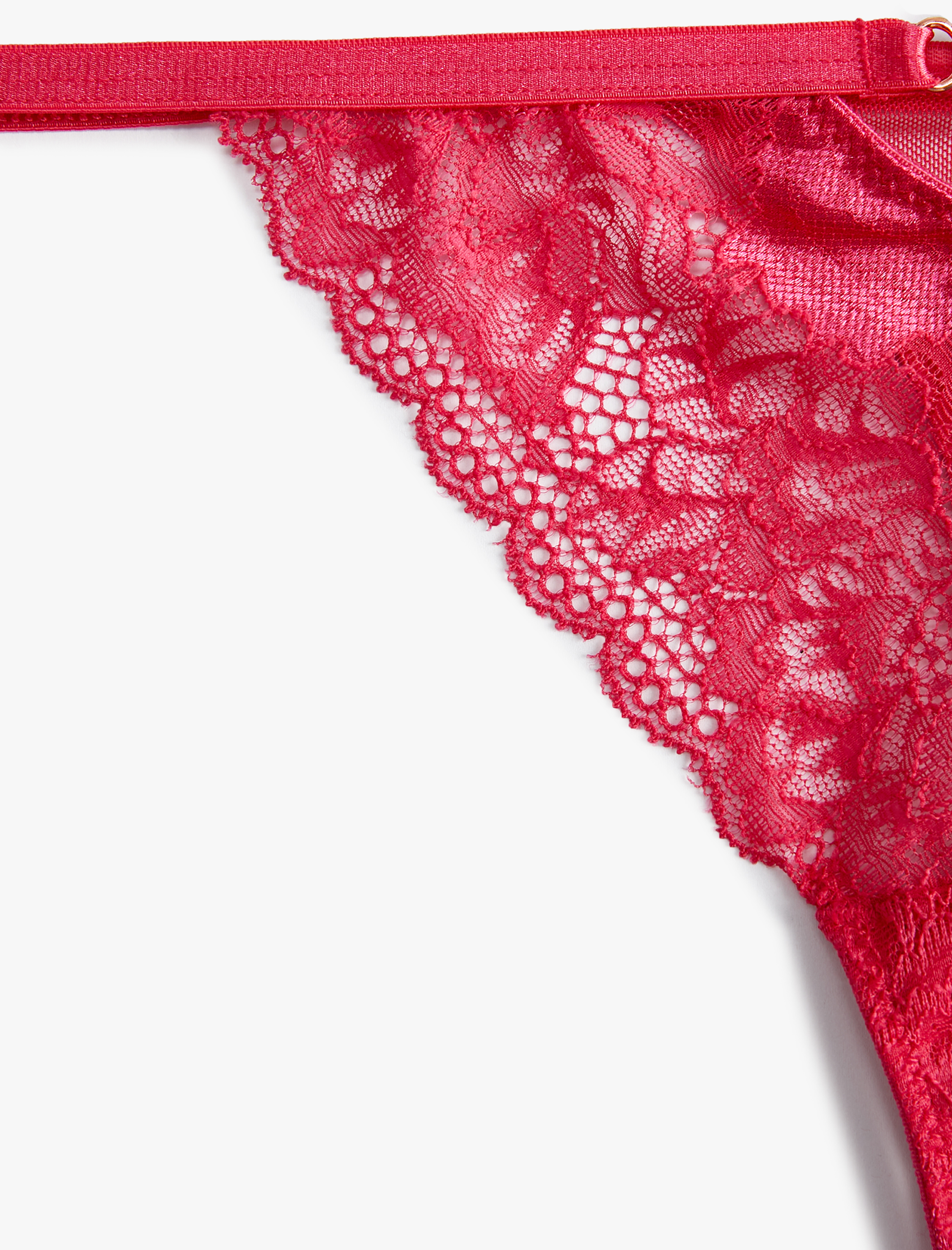   Dantelli String Külot Kalp Aksesuar Detaylı