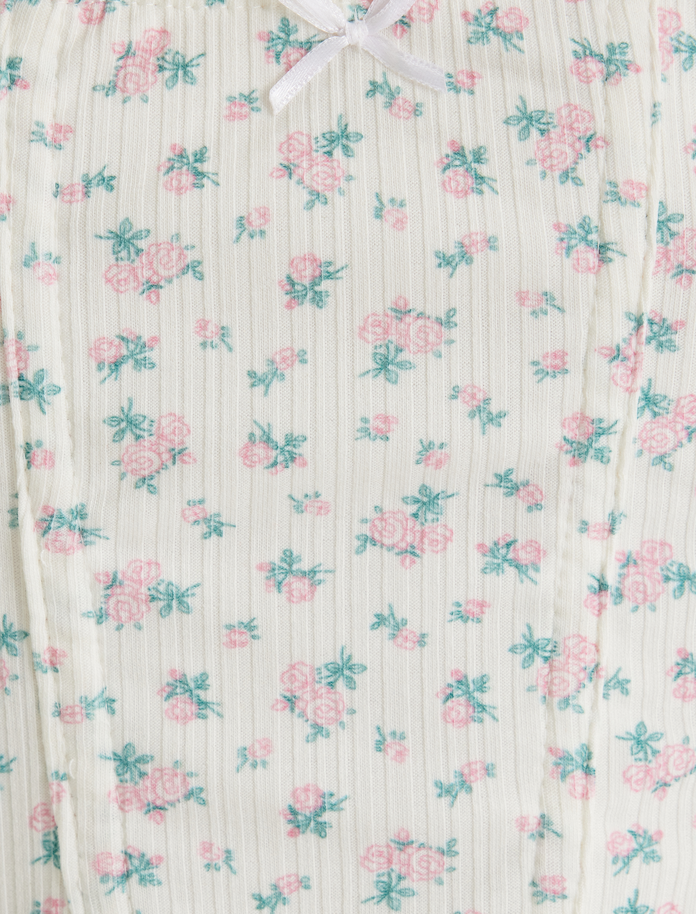   Çiçekli Büstiyer İnce Askılı