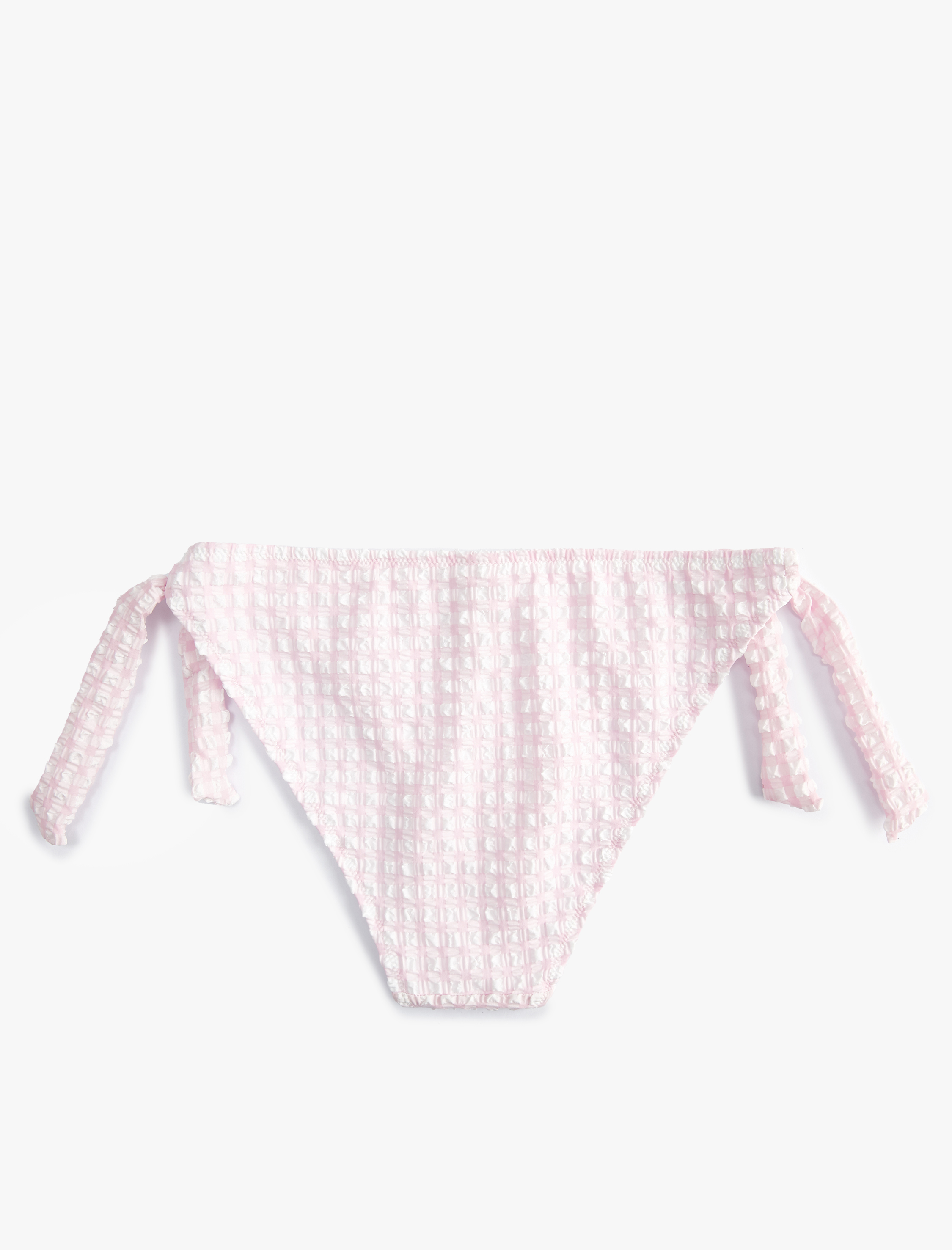   Dokulu Bikini Altı Pötikareli Yanları Kalın İp Bağlamalı