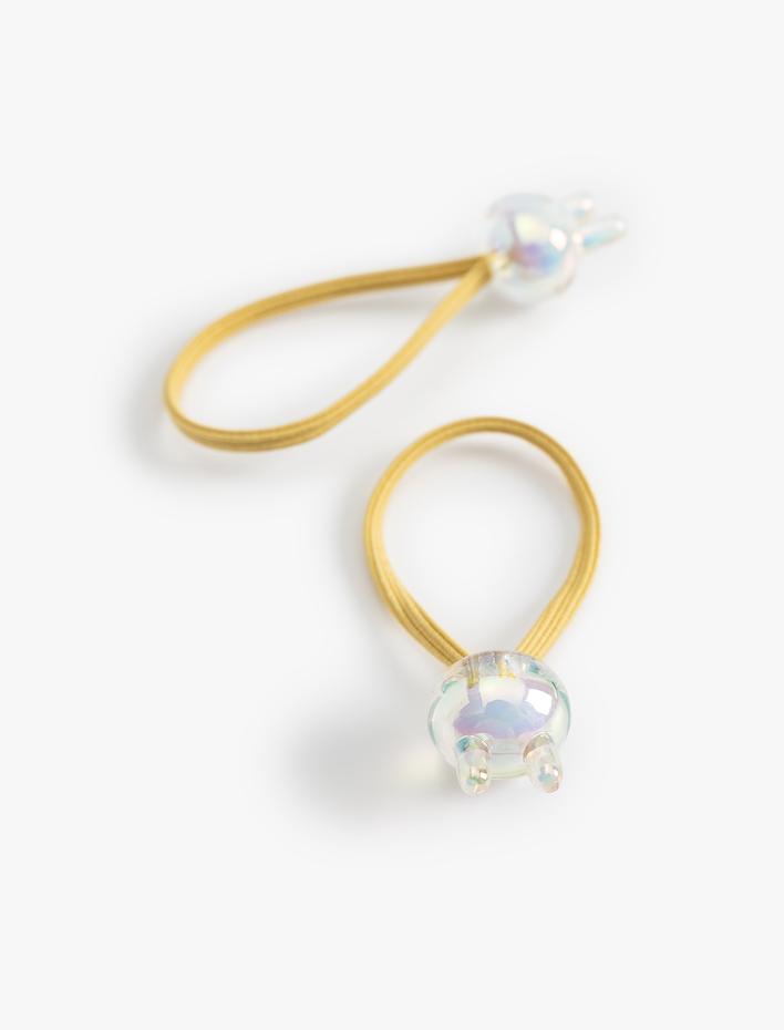 Kız Çocuk Boncuklu Lastik Toka 2'li