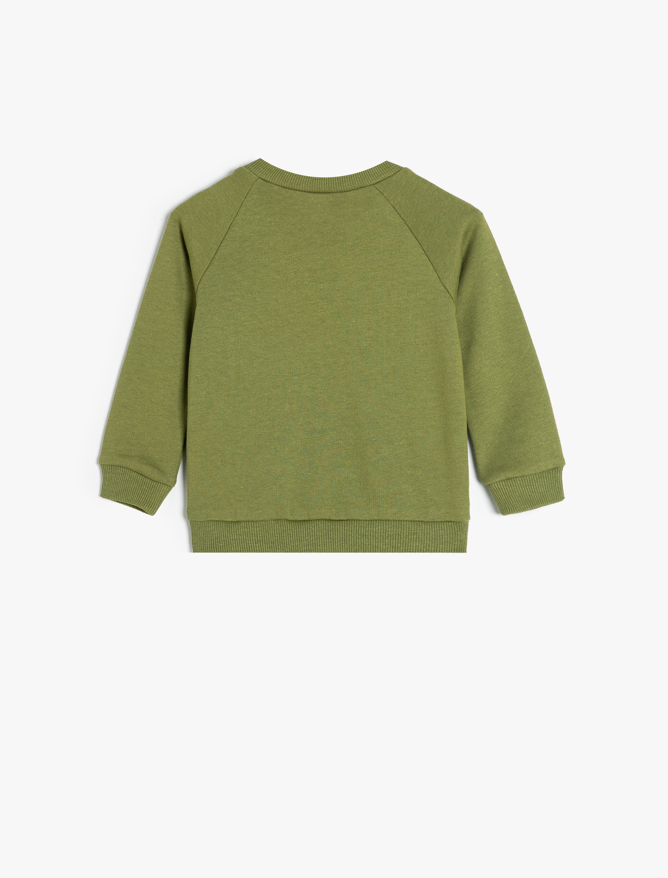  Erkek Bebek Sweatshirt Aslan Baskılı Uzun Kollu Bisiklet Yaka Pamuklu Şardonlu