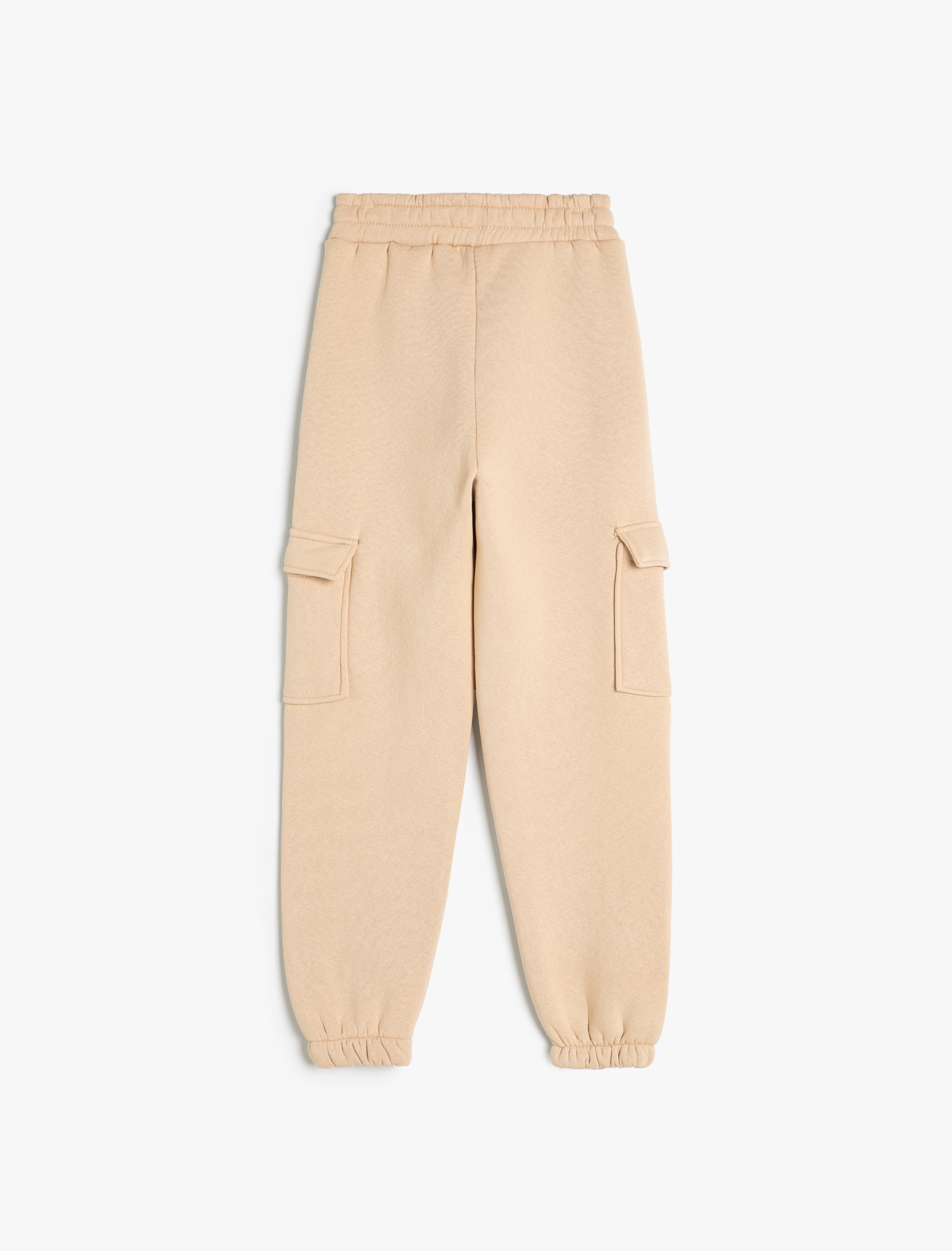  Kız Çocuk Basic Kargo Jogger Eşofman Altı Cepli Beli Lastikli Şardonlu