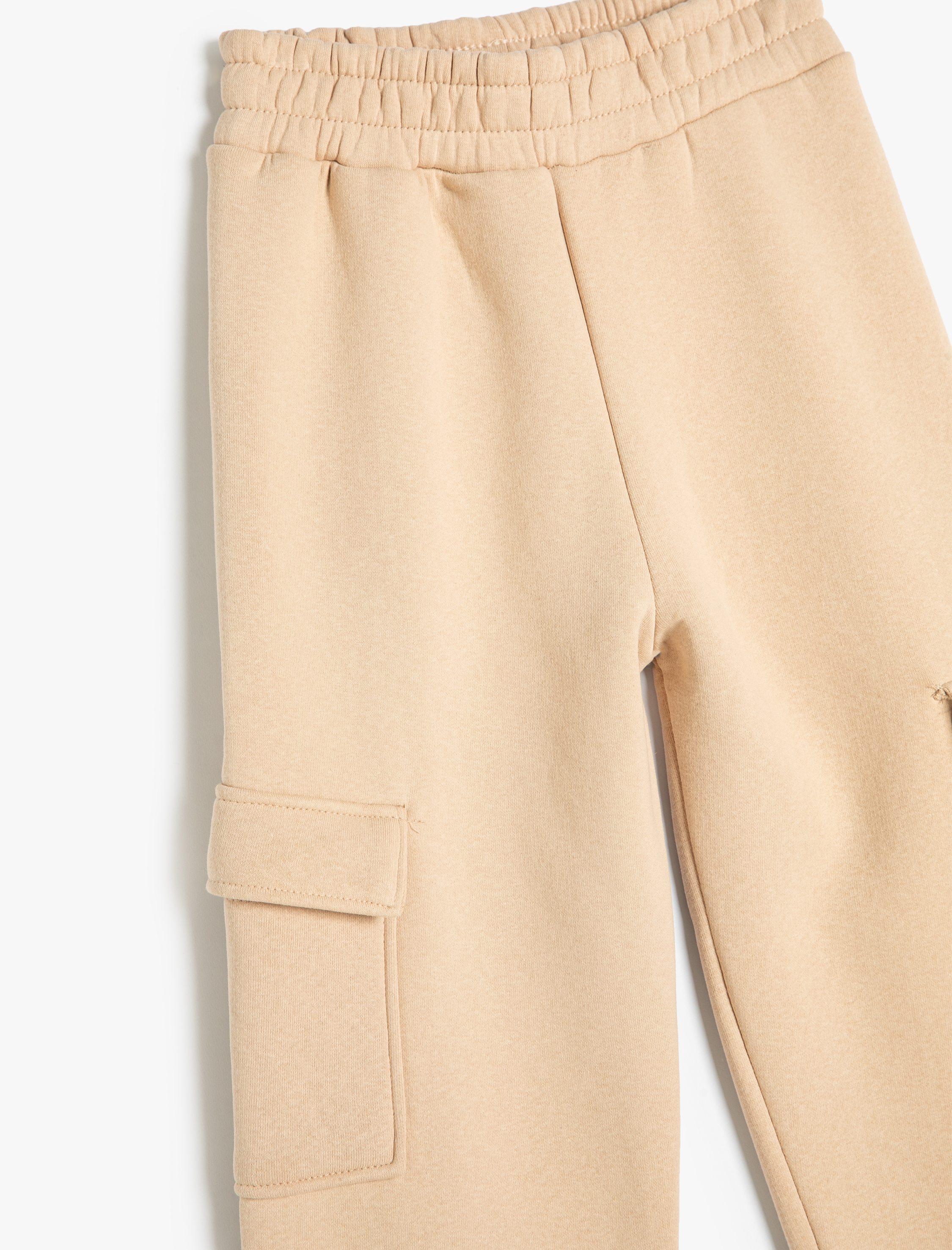  Kız Çocuk Basic Kargo Jogger Eşofman Altı Cepli Beli Lastikli Şardonlu