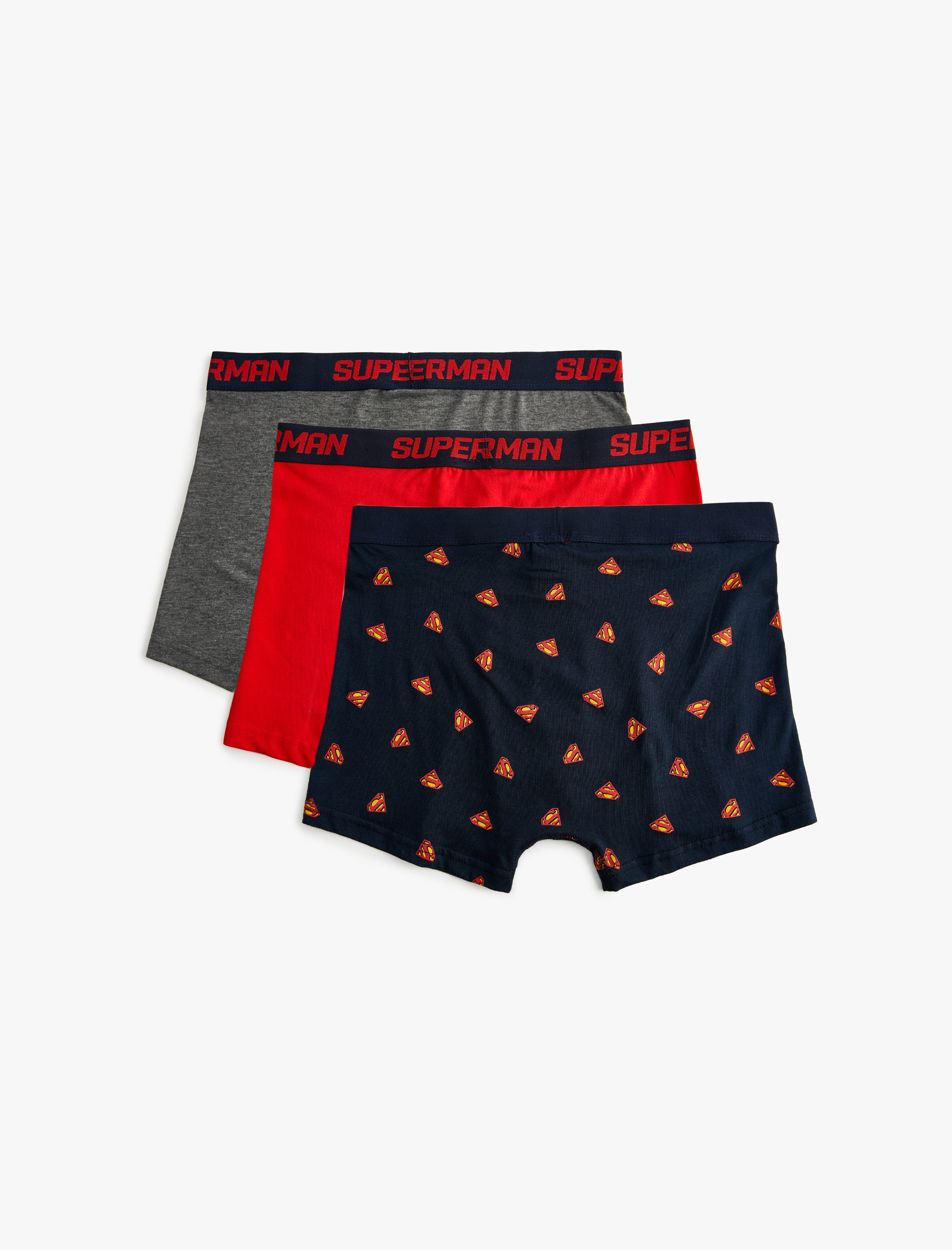   Superman 3'lü Boxer Seti Lisanslı Çok Renkli Pamuklu