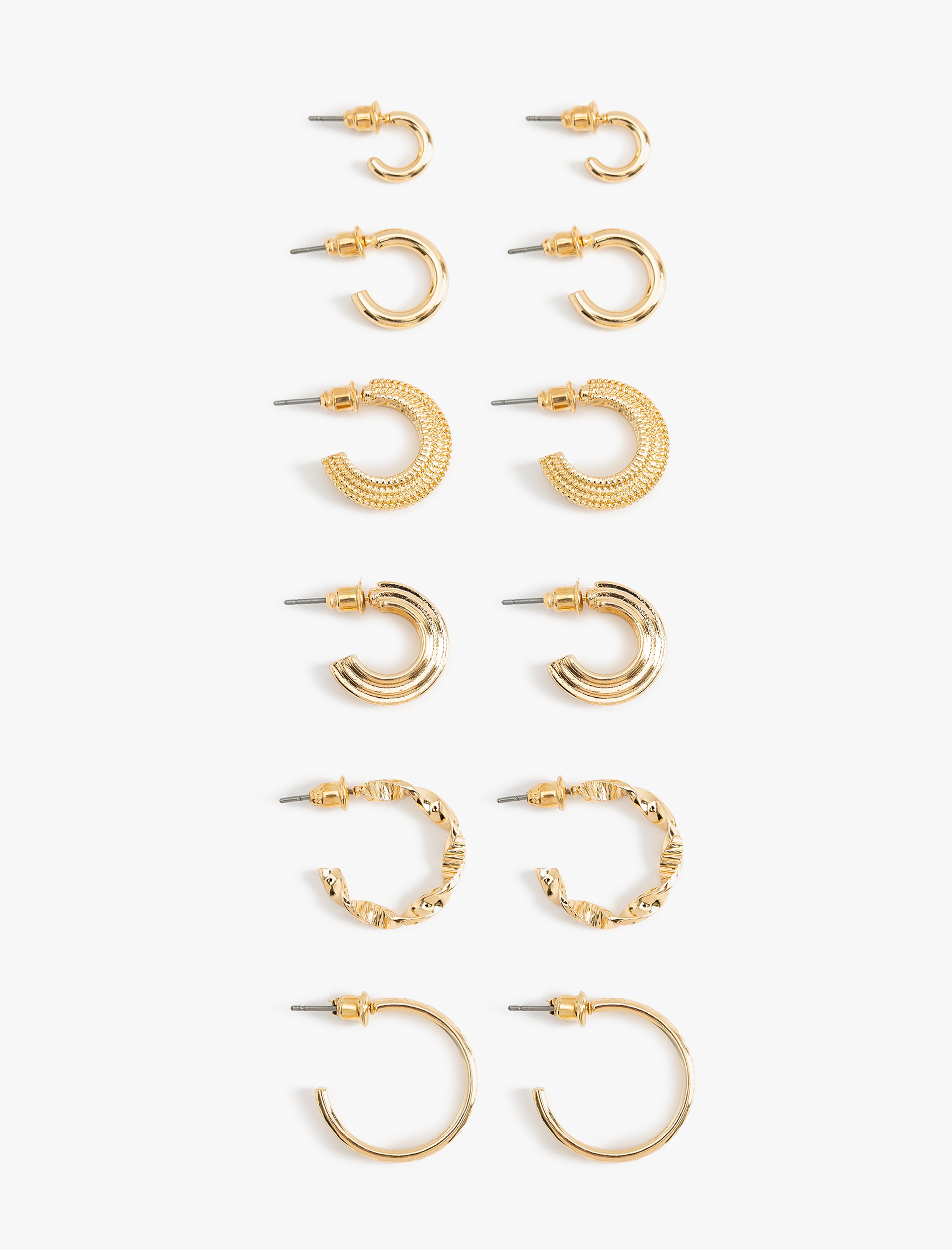  Kadın Halka Küpe Seti 6'lı