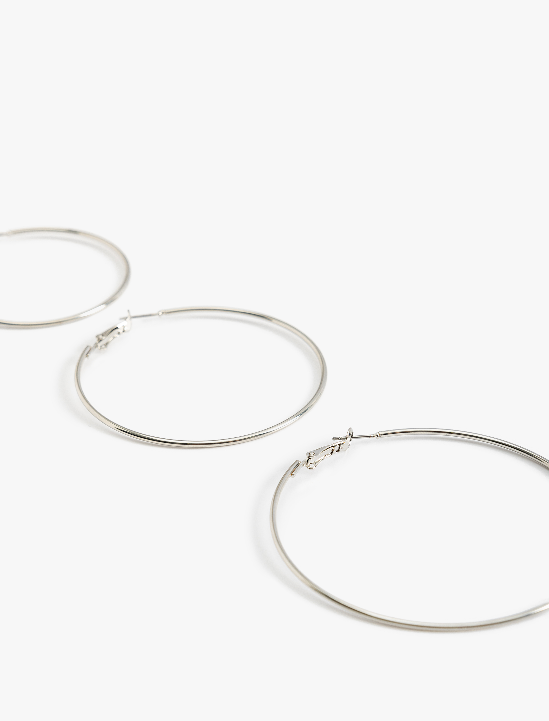  Kadın İnce  Halka Küpe Seti 3'lü