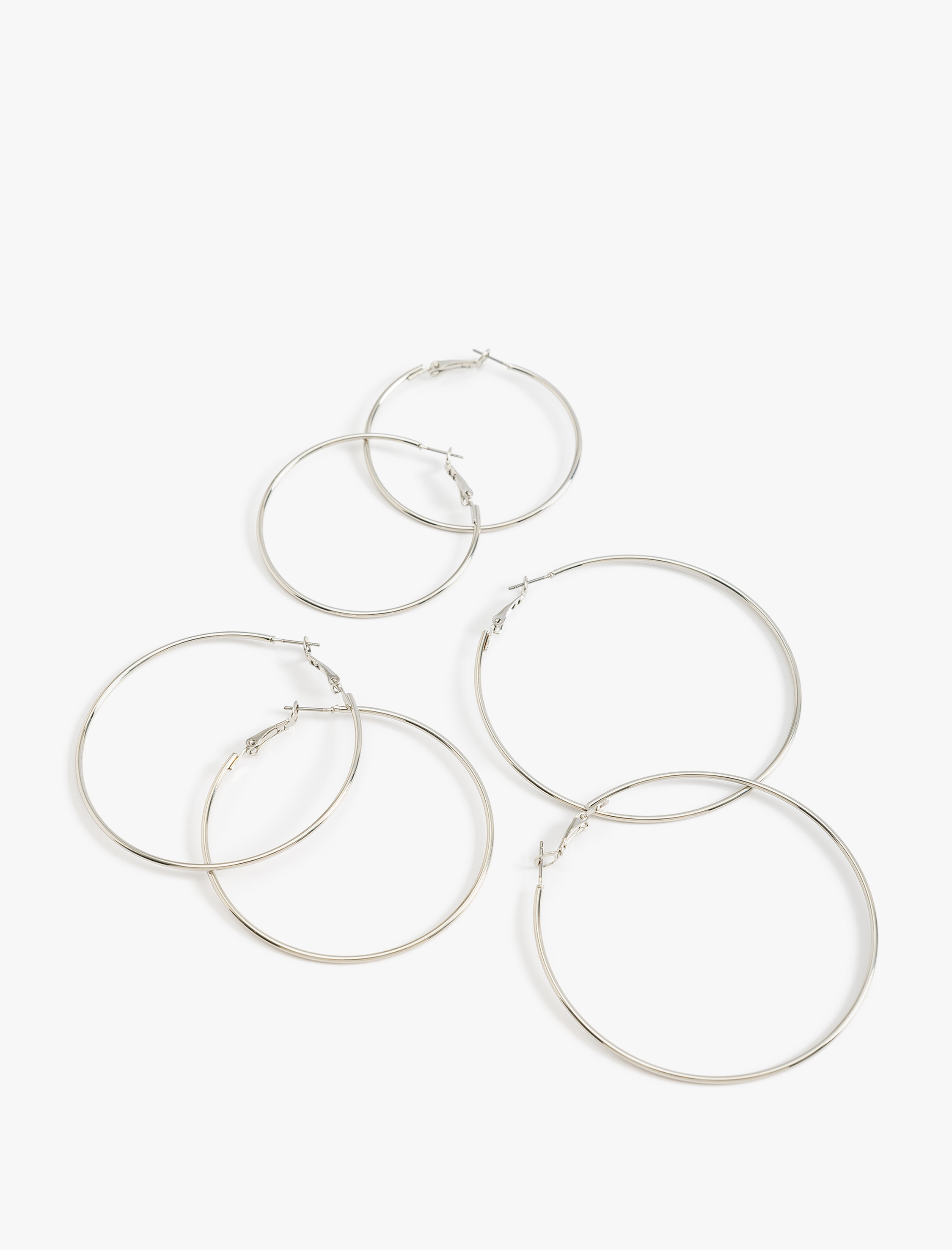  Kadın İnce  Halka Küpe Seti 3'lü