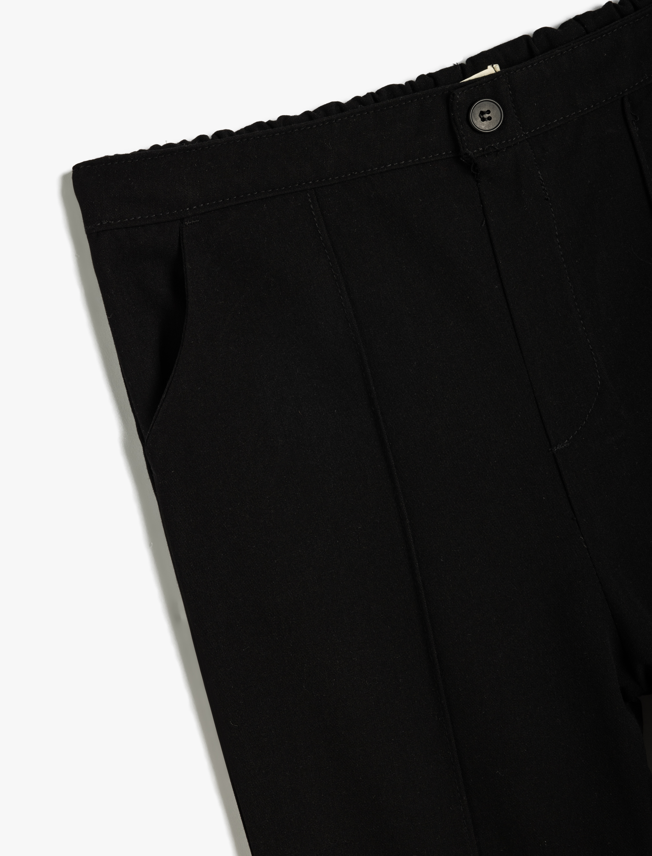  Kız Çocuk Cep Detaylı Slim Fit Viskon Karışımlı Chino Pantolon