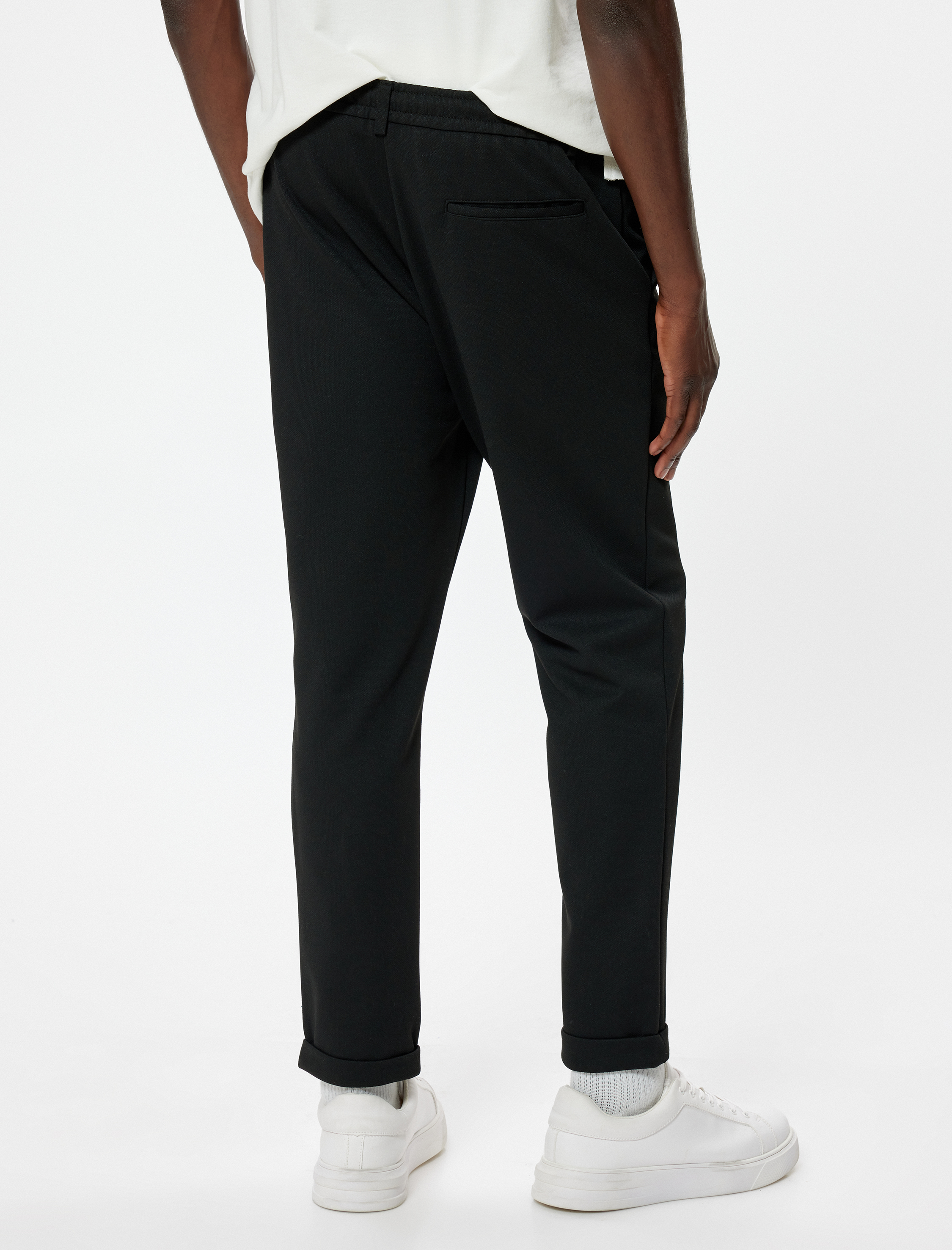   Slim Fit Chino Pantolon Lastik Detaylı