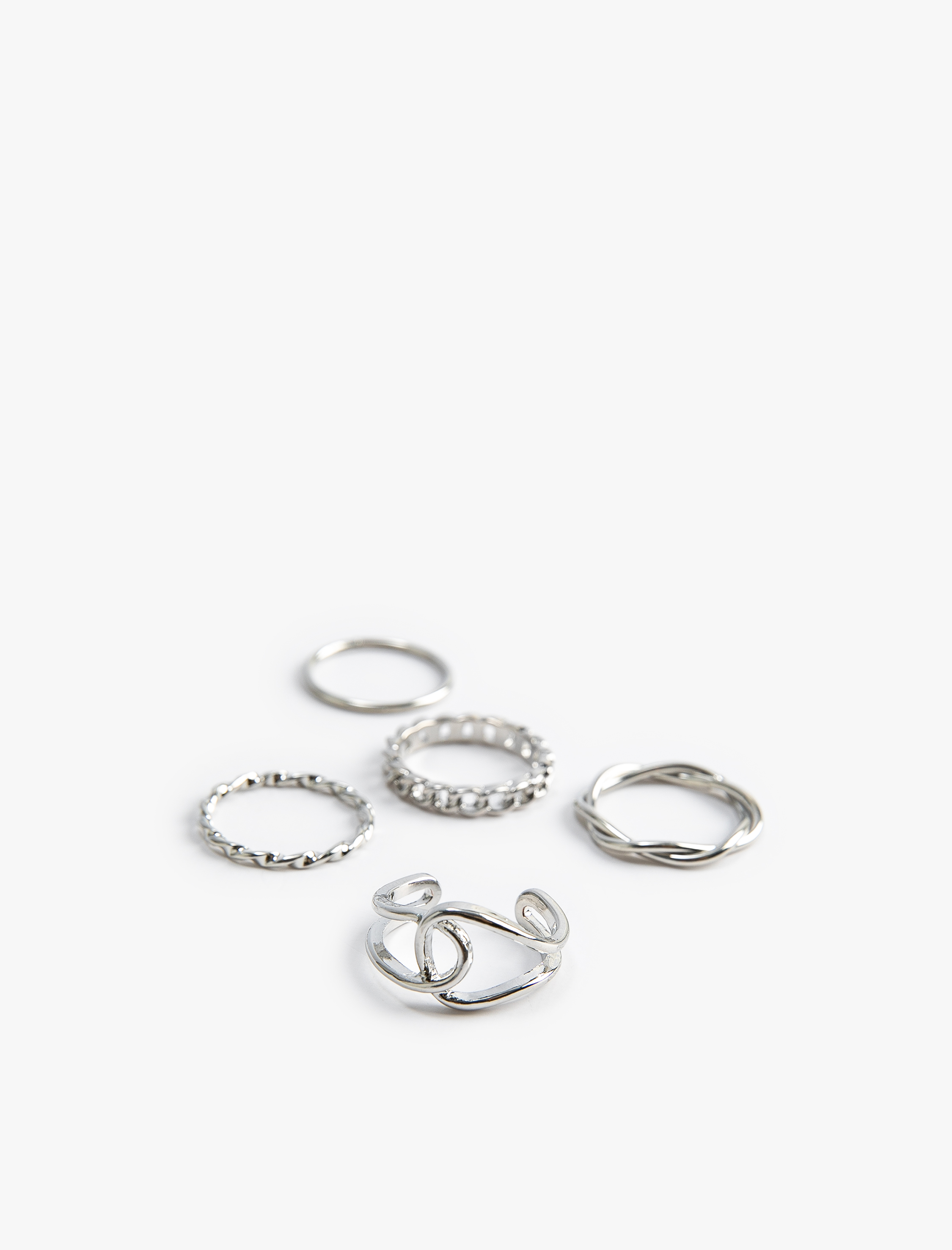  Kadın 5'li Yüzük Seti Burgu