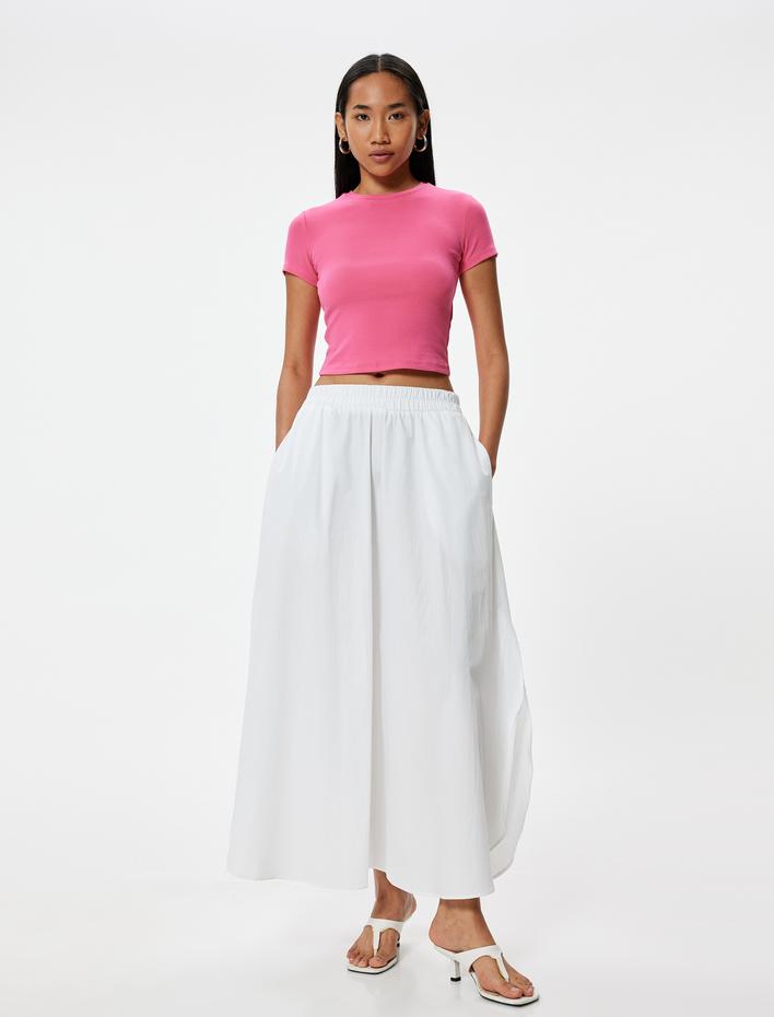  Basic Tişört Kısa Kollu Bisiklet Yaka