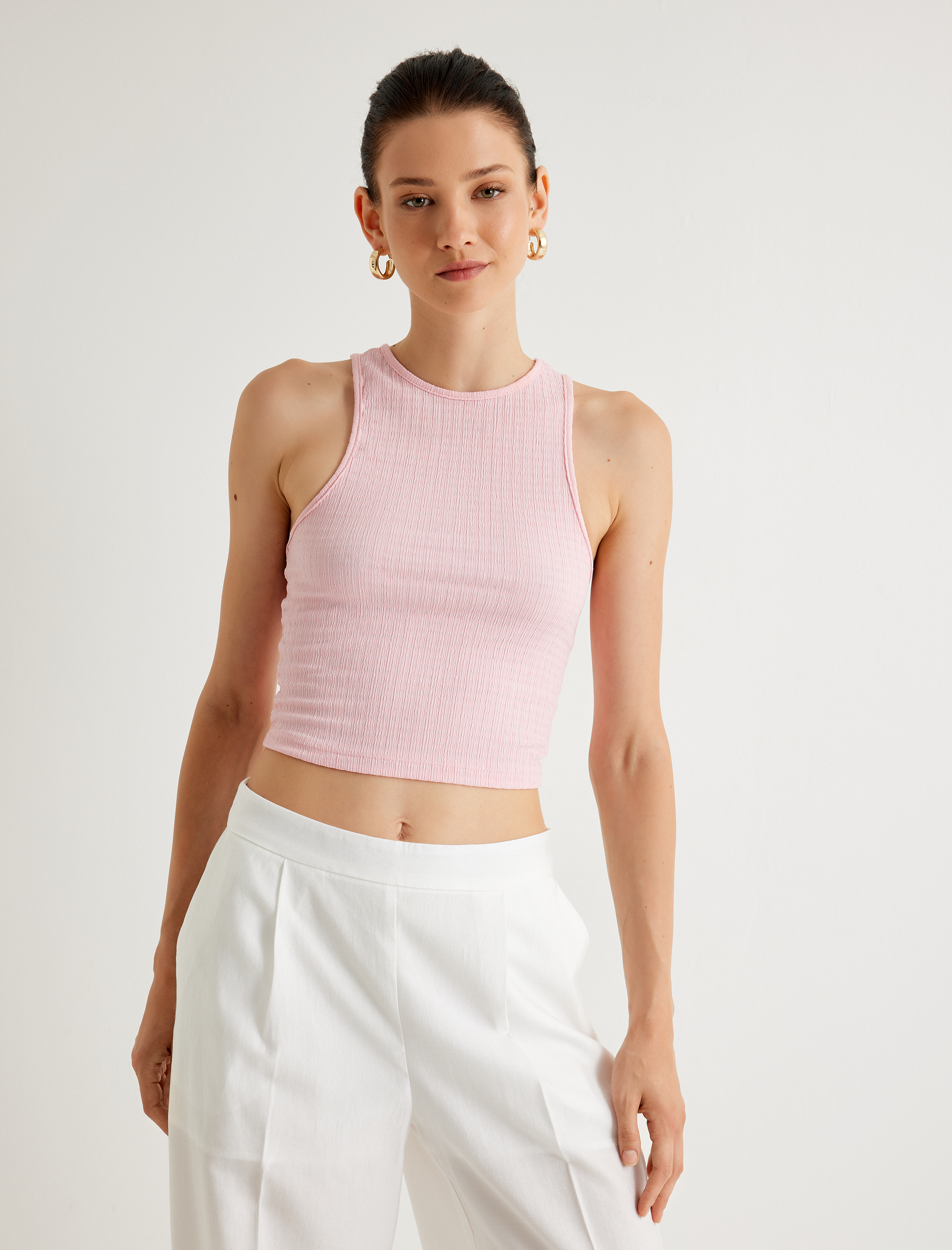   Koton X Melis Ağazat - Basic Halter Yaka Atlet Dokulu