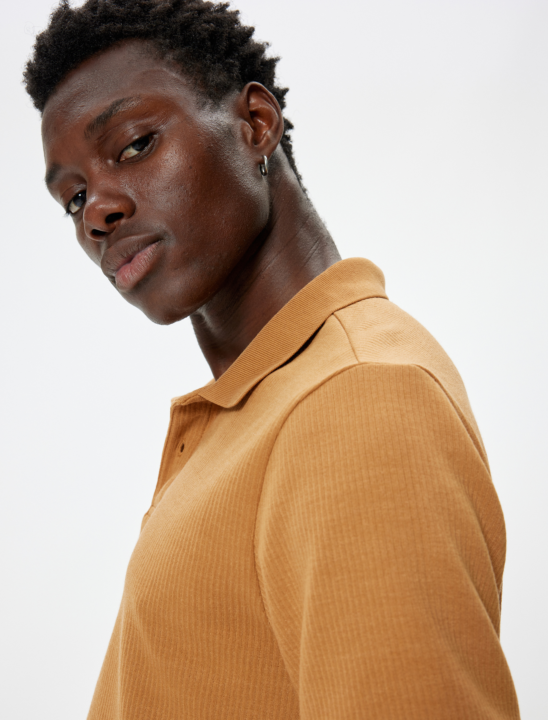 Polo Yaka Tişört Kısa Kollu Pamuk Karışımlı