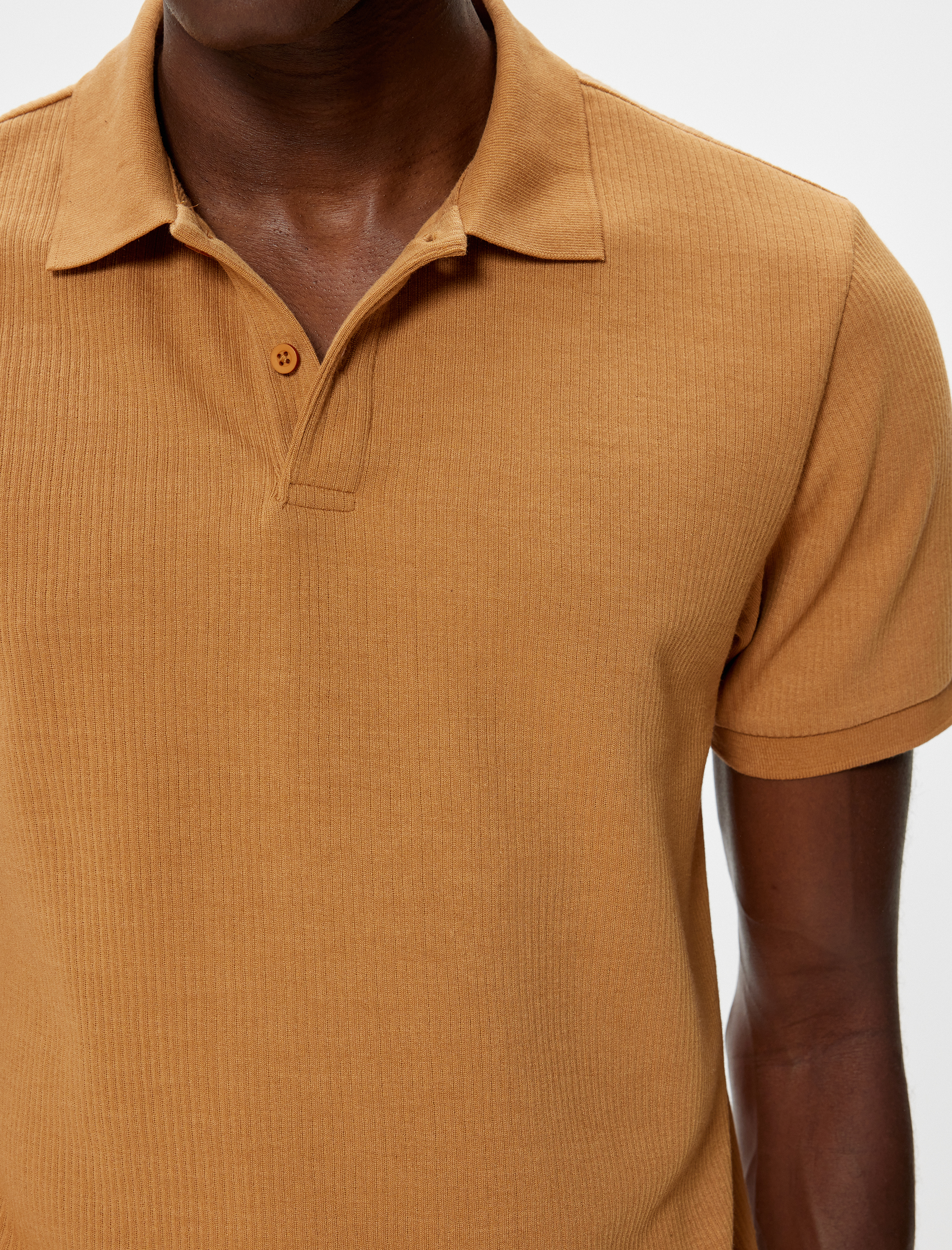 Polo Yaka Tişört Kısa Kollu Pamuk Karışımlı