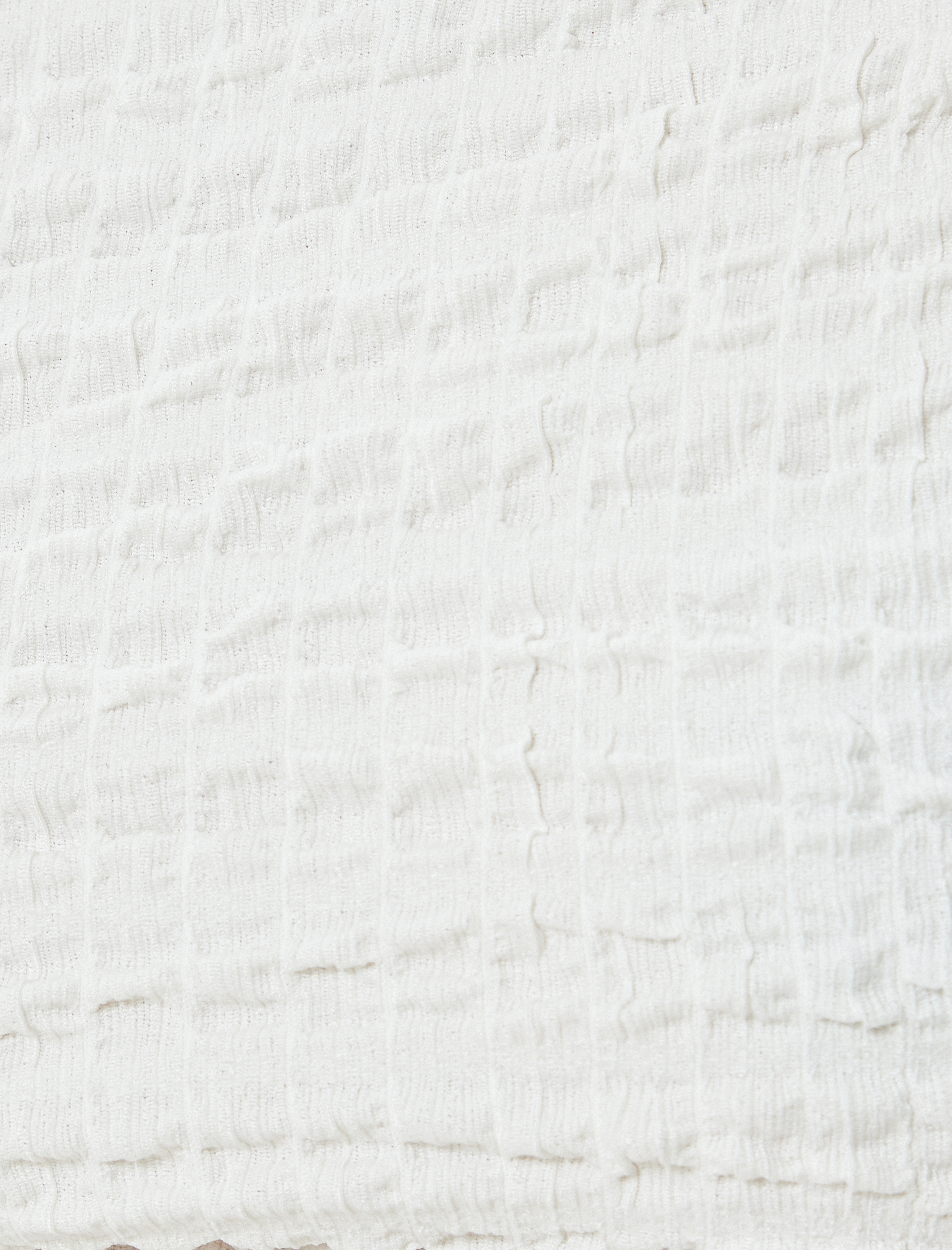   Tek Omuz Bluz Asimetrik Kesim Dokulu Kap Kol