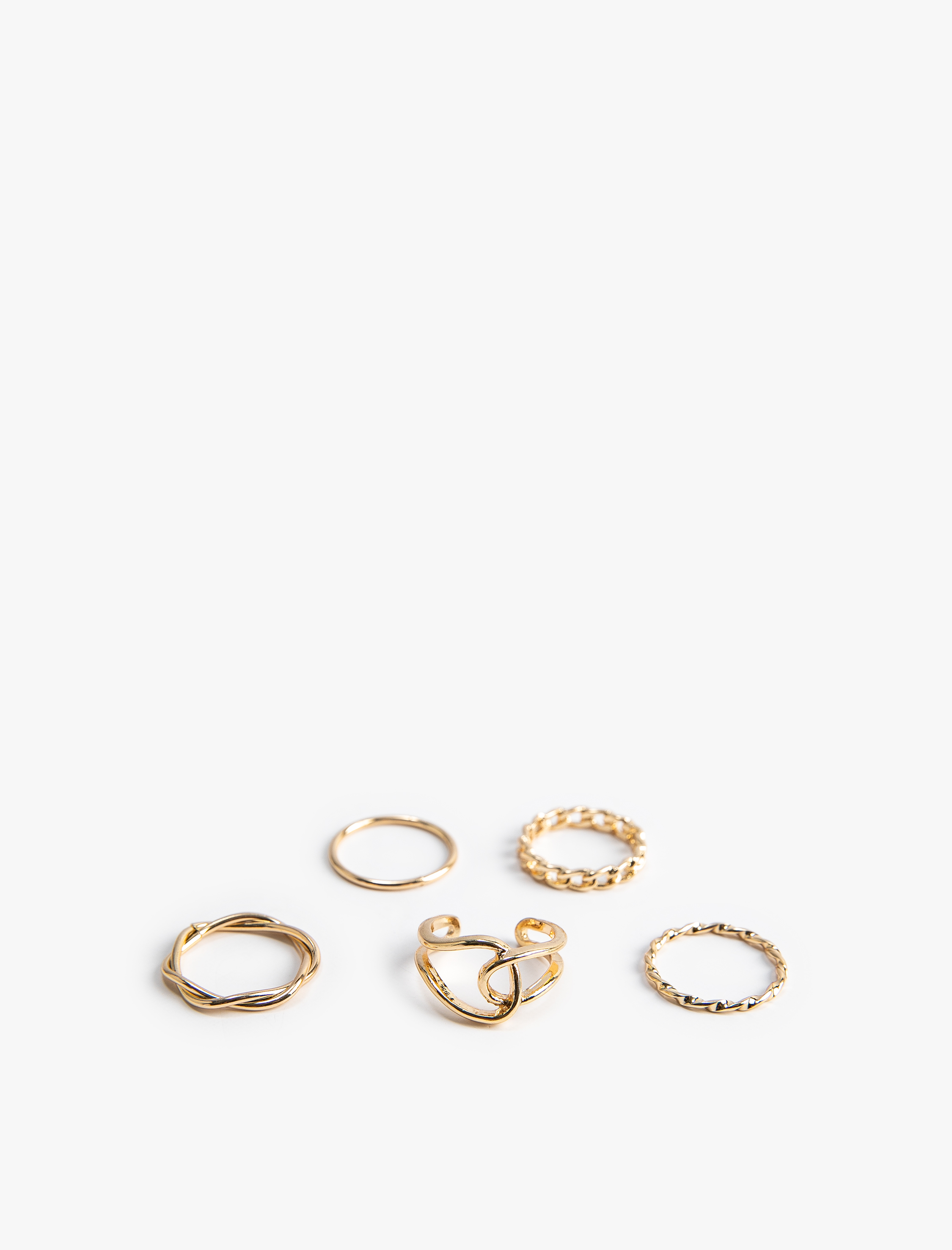  Kadın 5'li Yüzük Seti Burgu