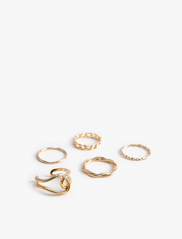 Kadın 5'li Yüzük Seti Burgu