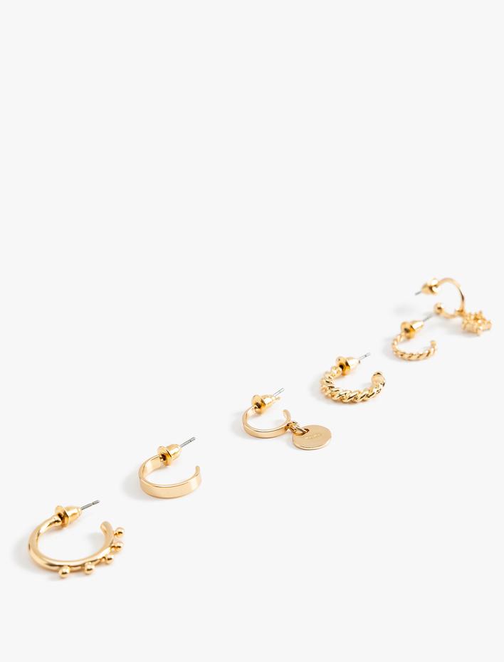 Kadın Çelik Halka Küpe Seti 6'lı