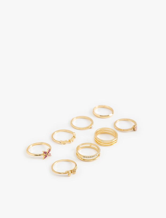 Kadın Taşlı Yüzük 8'li