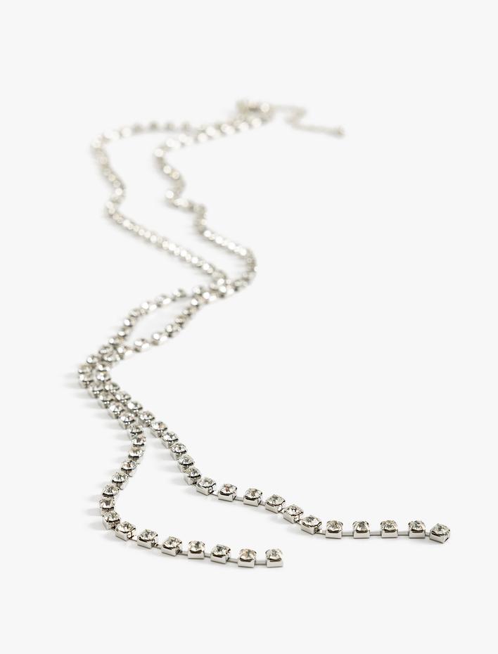 Kadın Uzun Kolye Mini Küre Zincir Detaylı