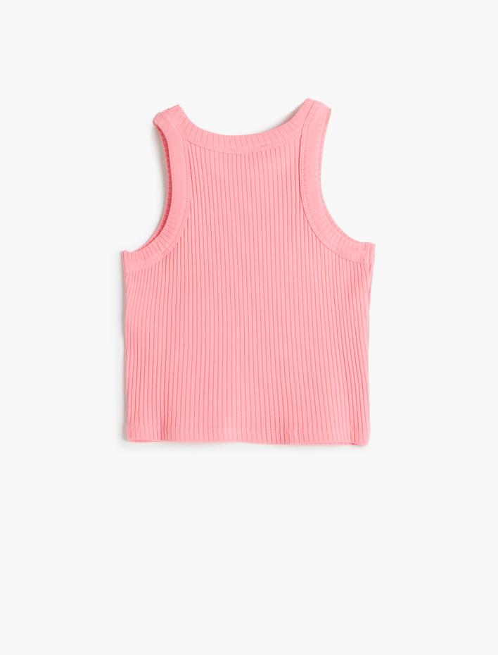 Kız Çocuk Basic Atlet Kolsuz Ribanalı Pamuklu