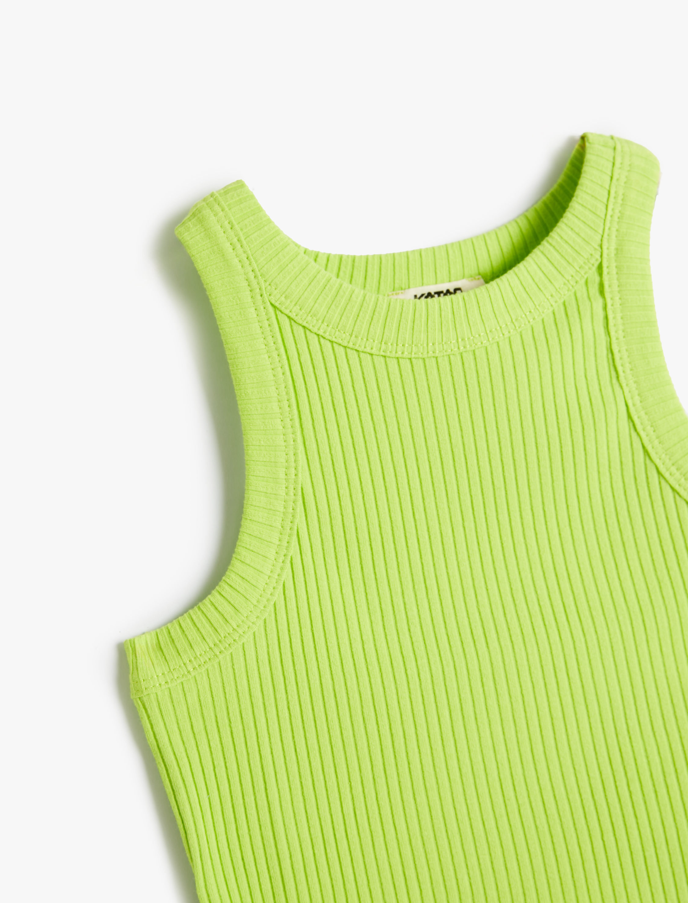 Kız Çocuk Basic Atlet Kolsuz Ribanalı Pamuklu