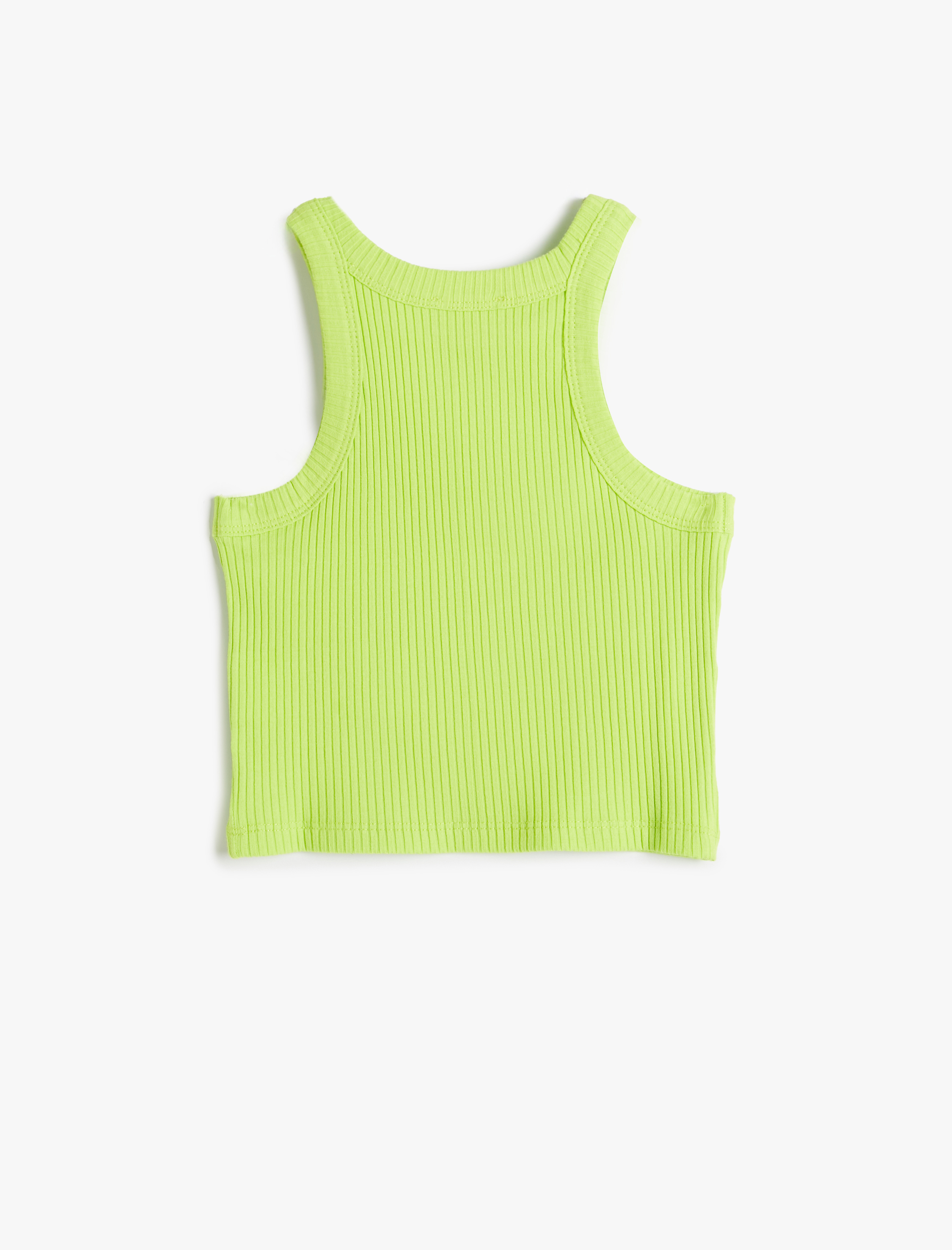 Kız Çocuk Basic Atlet Kolsuz Ribanalı Pamuklu