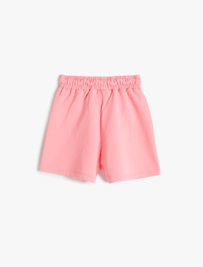 Kız Çocuk Basic Şort Beli Bağlamalı Cepli Pamuklu
