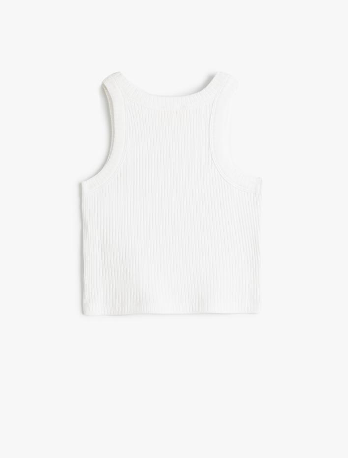 Kız Çocuk Basic Atlet Kolsuz Ribanalı Pamuklu