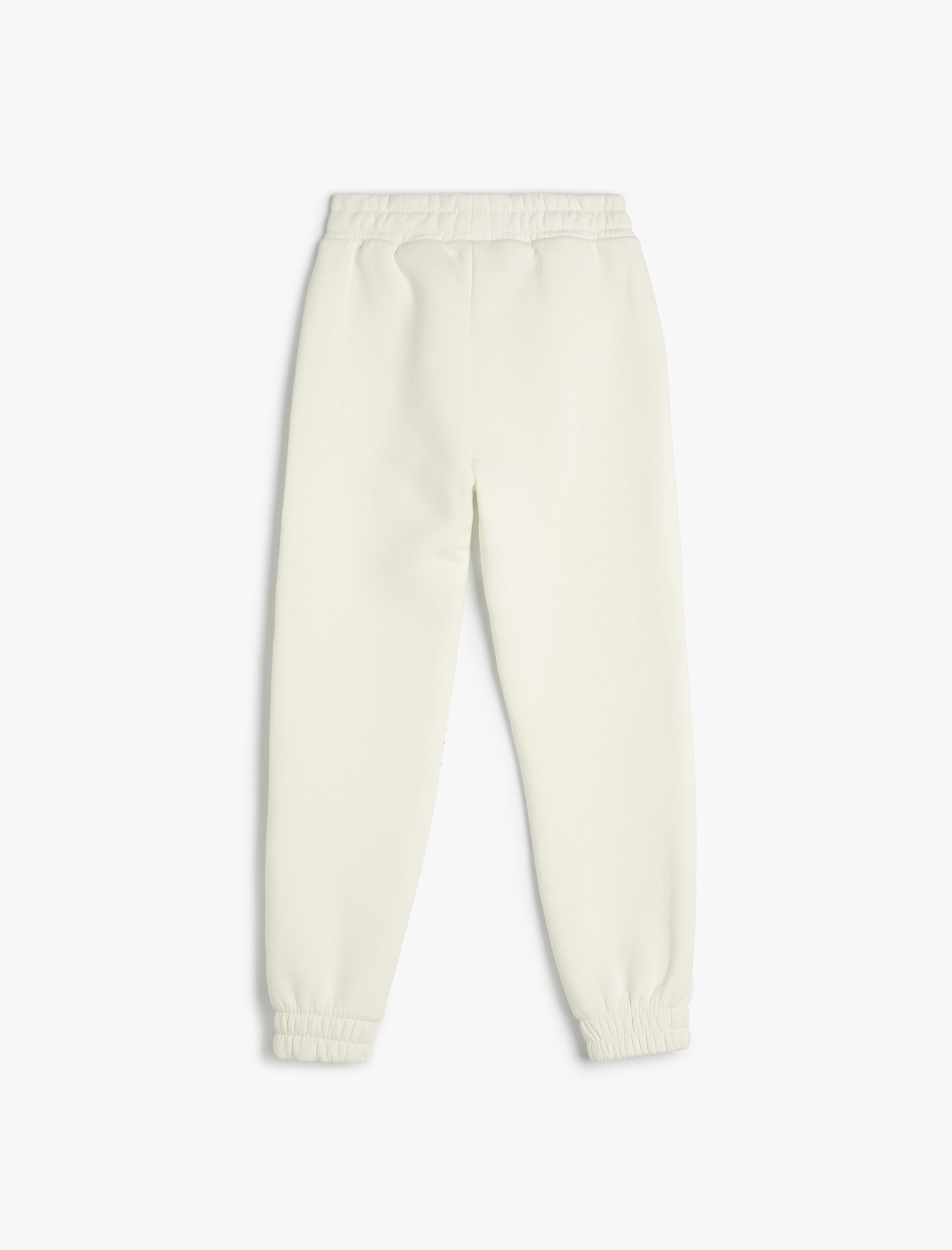  Kız Çocuk Basic Jogger Eşofman Altı Baskı Detaylı Beli Lastikli Cepli Şardonlu