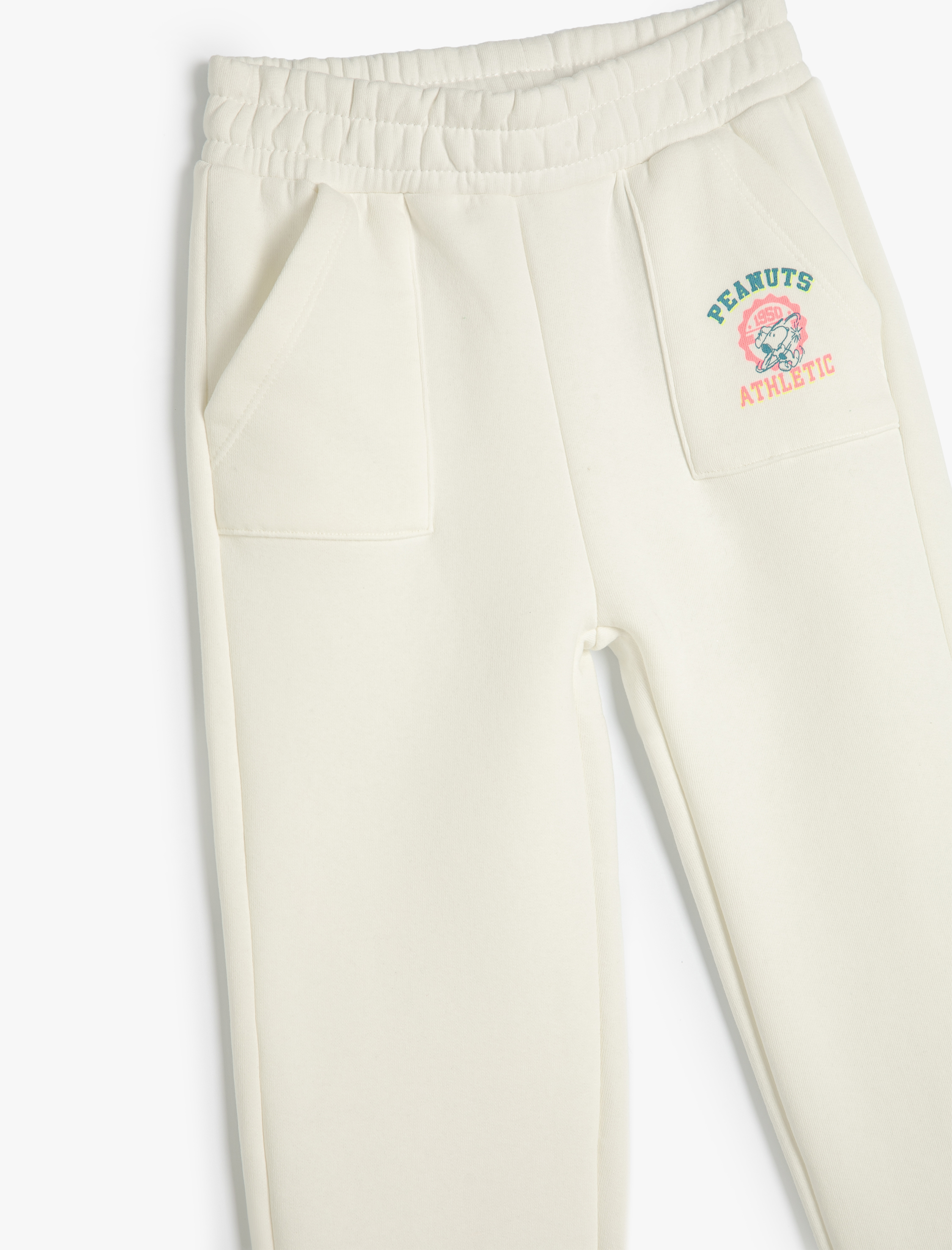  Kız Çocuk Basic Jogger Eşofman Altı Baskı Detaylı Beli Lastikli Cepli Şardonlu