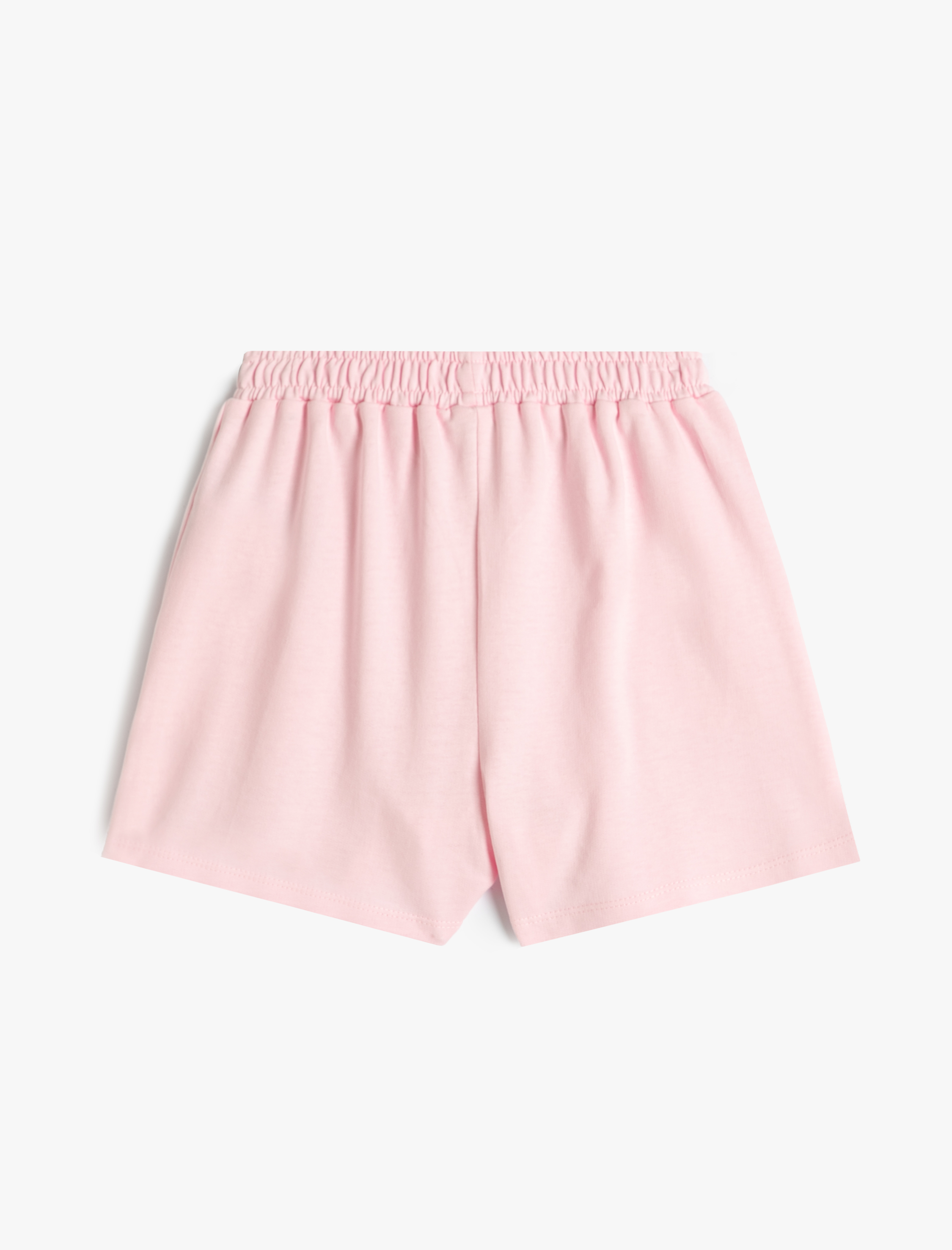  Kız Çocuk Basic Şort Beli Bağlamalı Kalp Detaylı Rahat Kesim