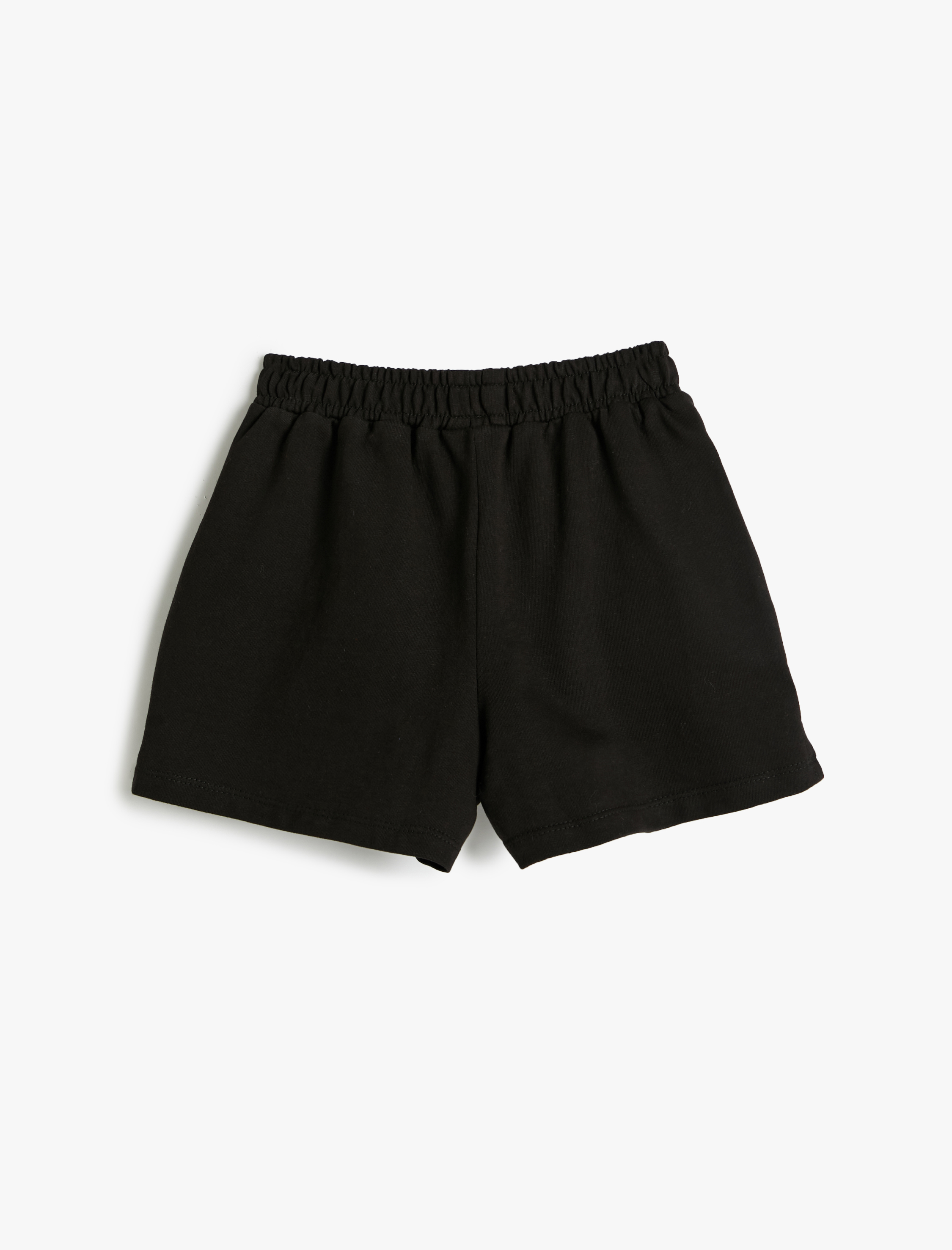  Kız Çocuk Basic Şort Beli Bağlamalı Kalp Detaylı Rahat Kesim