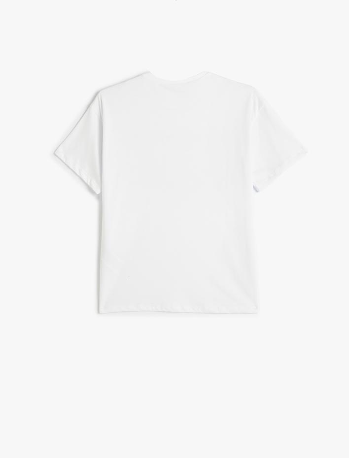 Erkek Çocuk Tişört Slogan Baskılı Kısa Kollu Bisiklet Yaka