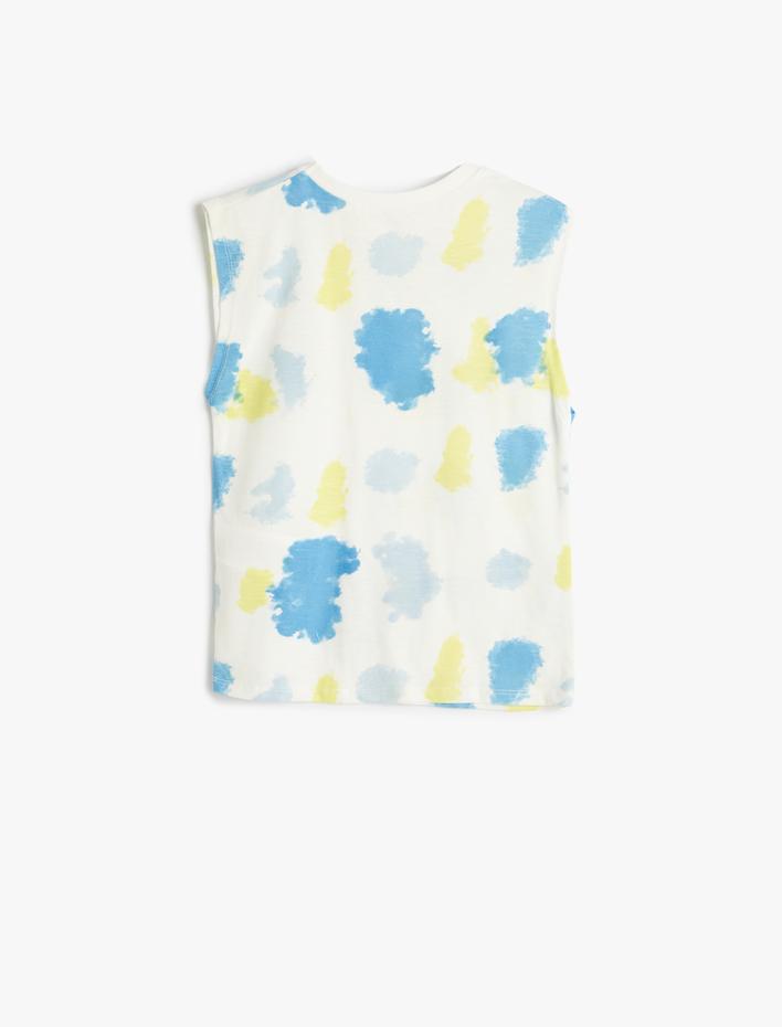 Erkek Çocuk Atlet Batik Desenli Sörf Baskı Detaylı