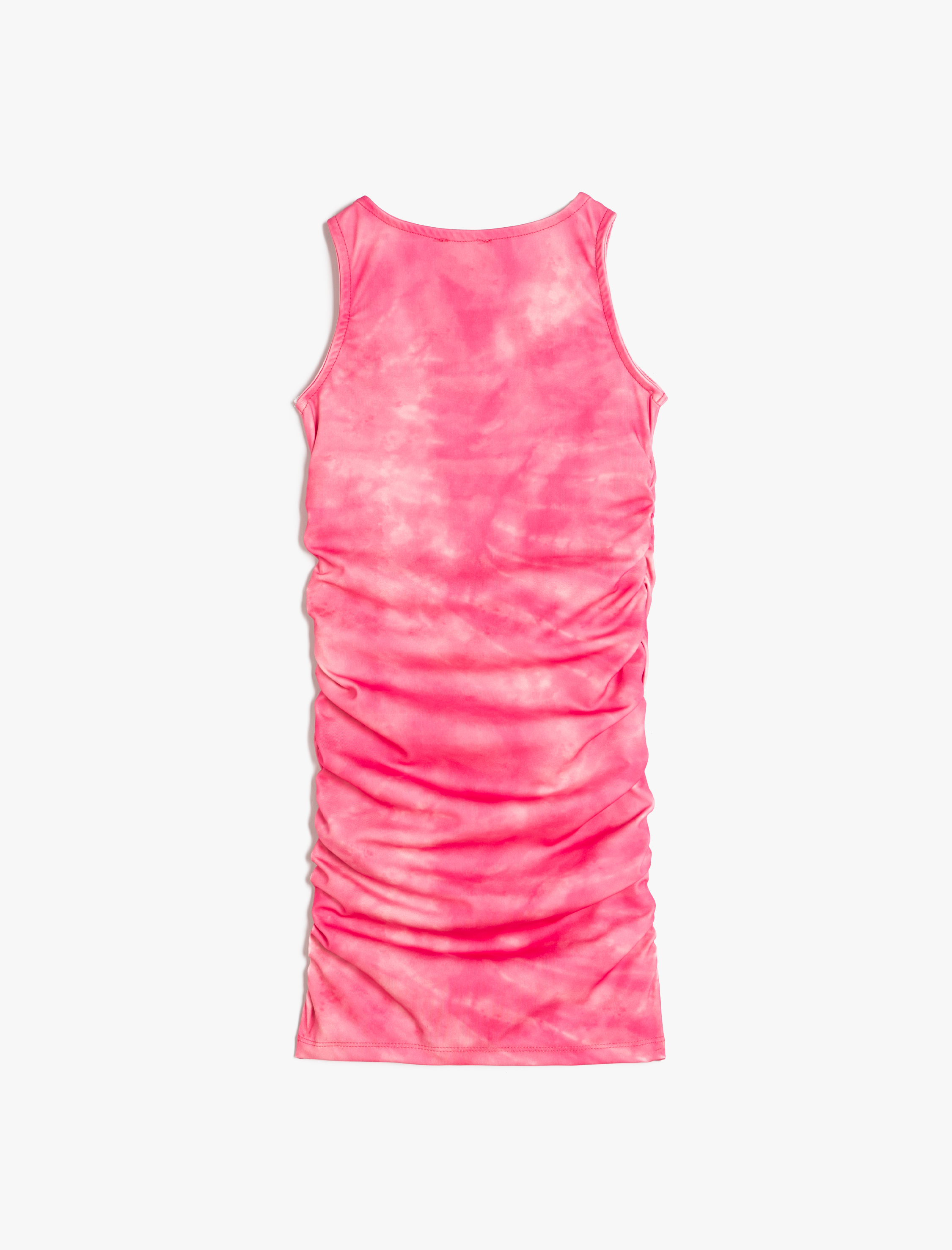  Kız Çocuk Kalem Elbise Askılı Batik Desenli Dar Kesim