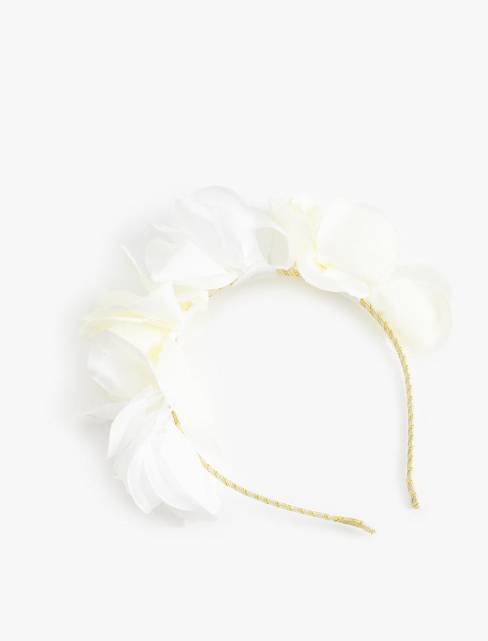 Kadın Taç Çiçek Aplikeli