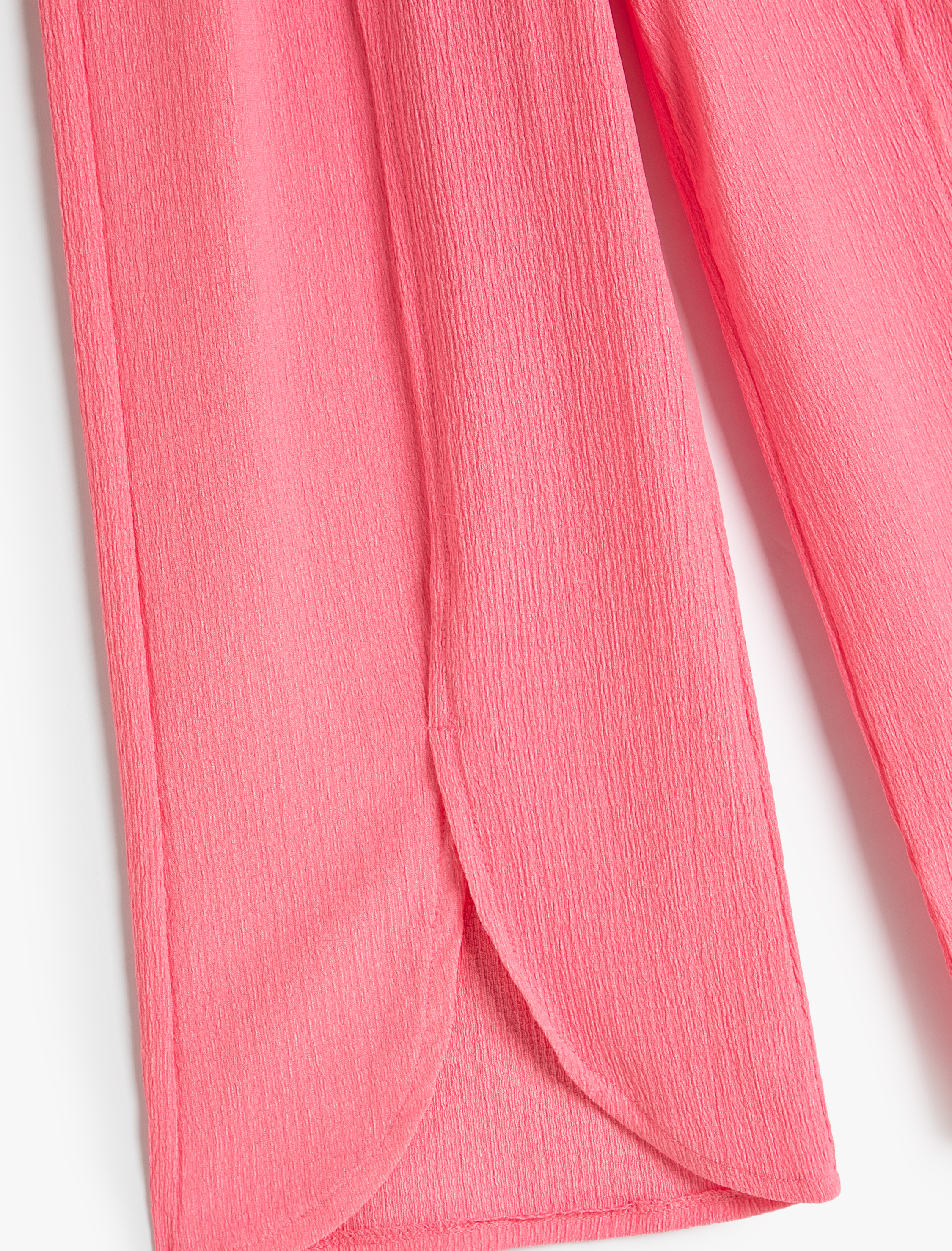 Kız Çocuk Palazzo Pantolon Yırtmaç Detaylı Beli Lastikli